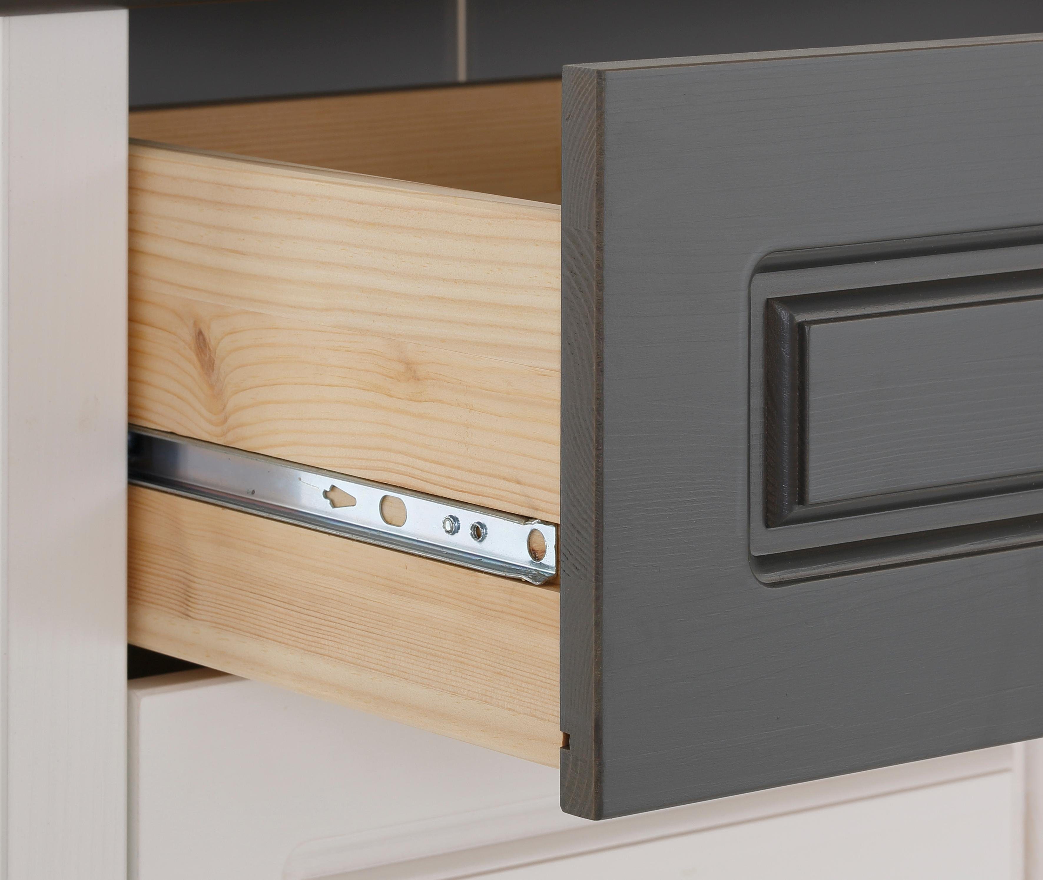 Home affaire Schoenenkast Basilico van massieve dennen, fsc®, breedte 90 cm, met lade, cassette-look