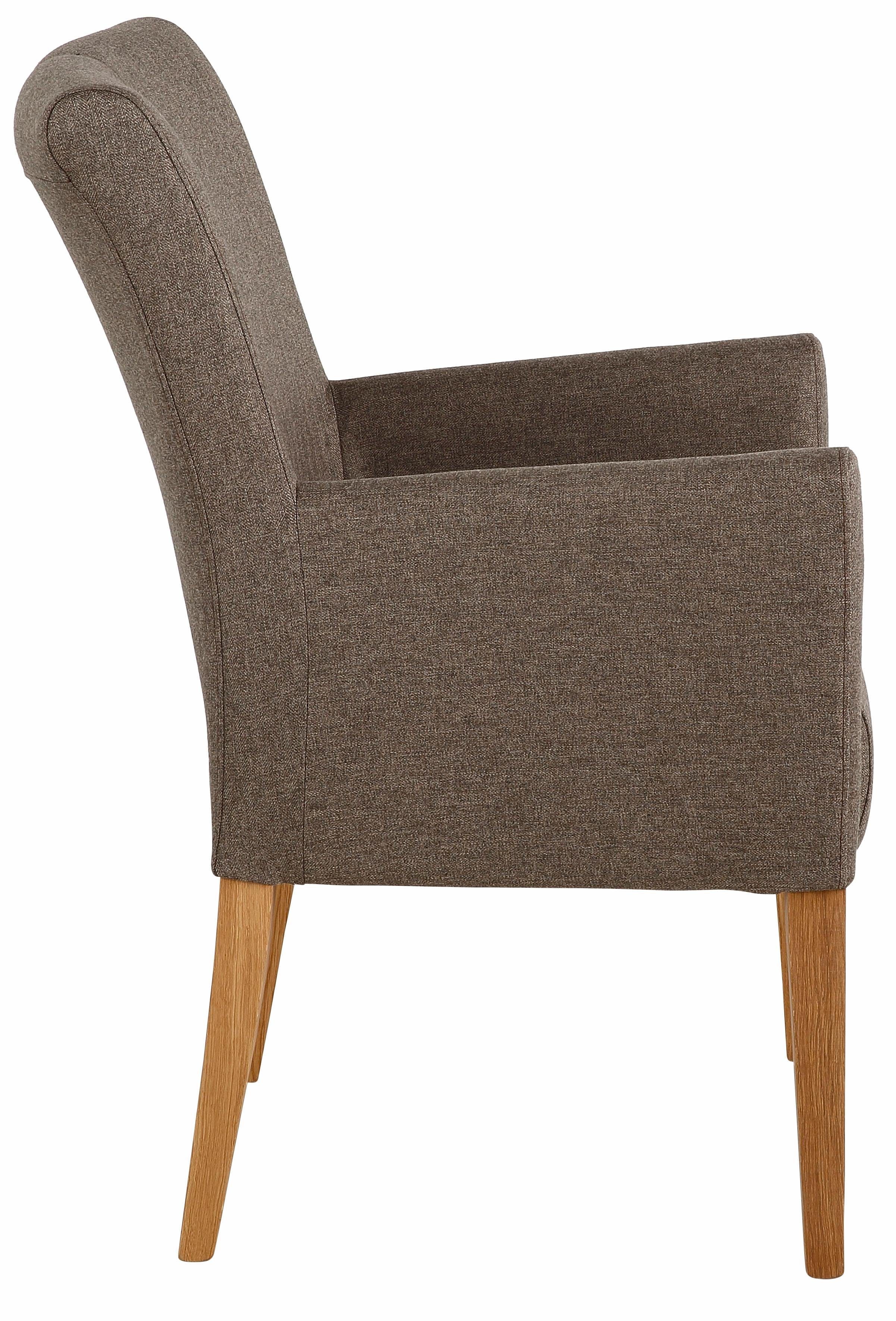 Home affaire Stoel met armleuningen King BESTSELLER! Eetkamerstoel met comfortabele bekleding, eetkamerstoel met armleuningen
