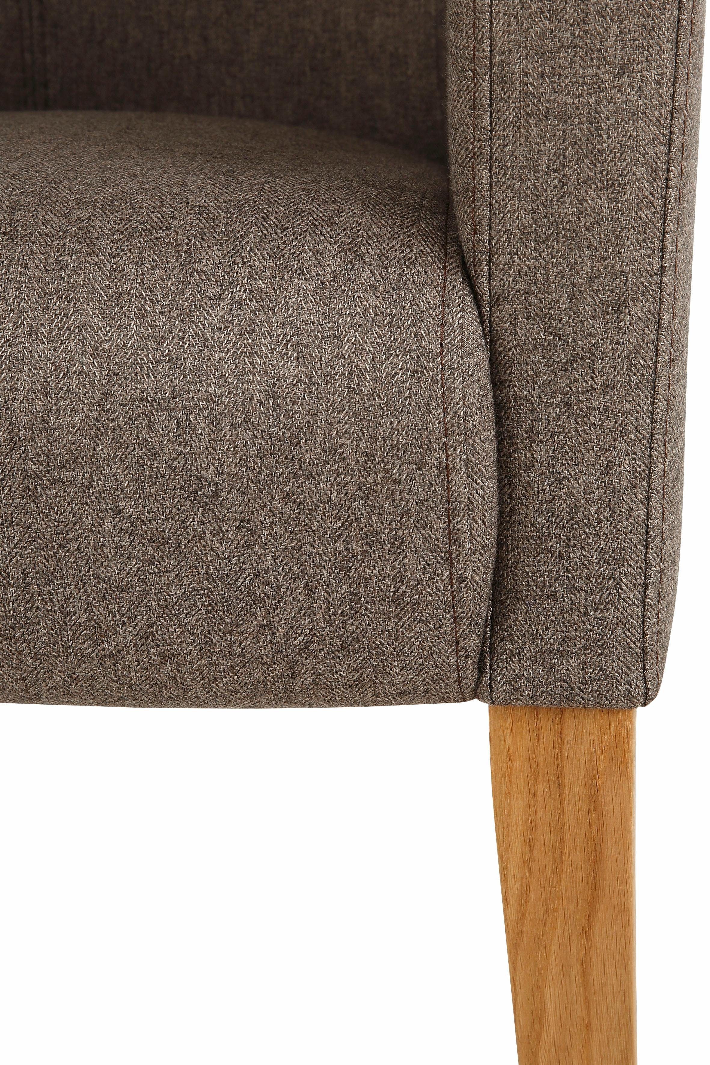 Home affaire Stoel met armleuningen King BESTSELLER! Eetkamerstoel met comfortabele bekleding, eetkamerstoel met armleuningen
