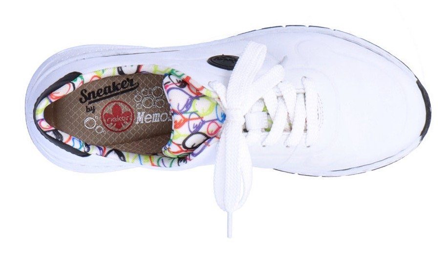 Rieker Sneakers met memosoft-binnenzool, vrijetijdsschoen, lage schoen, veterschoen