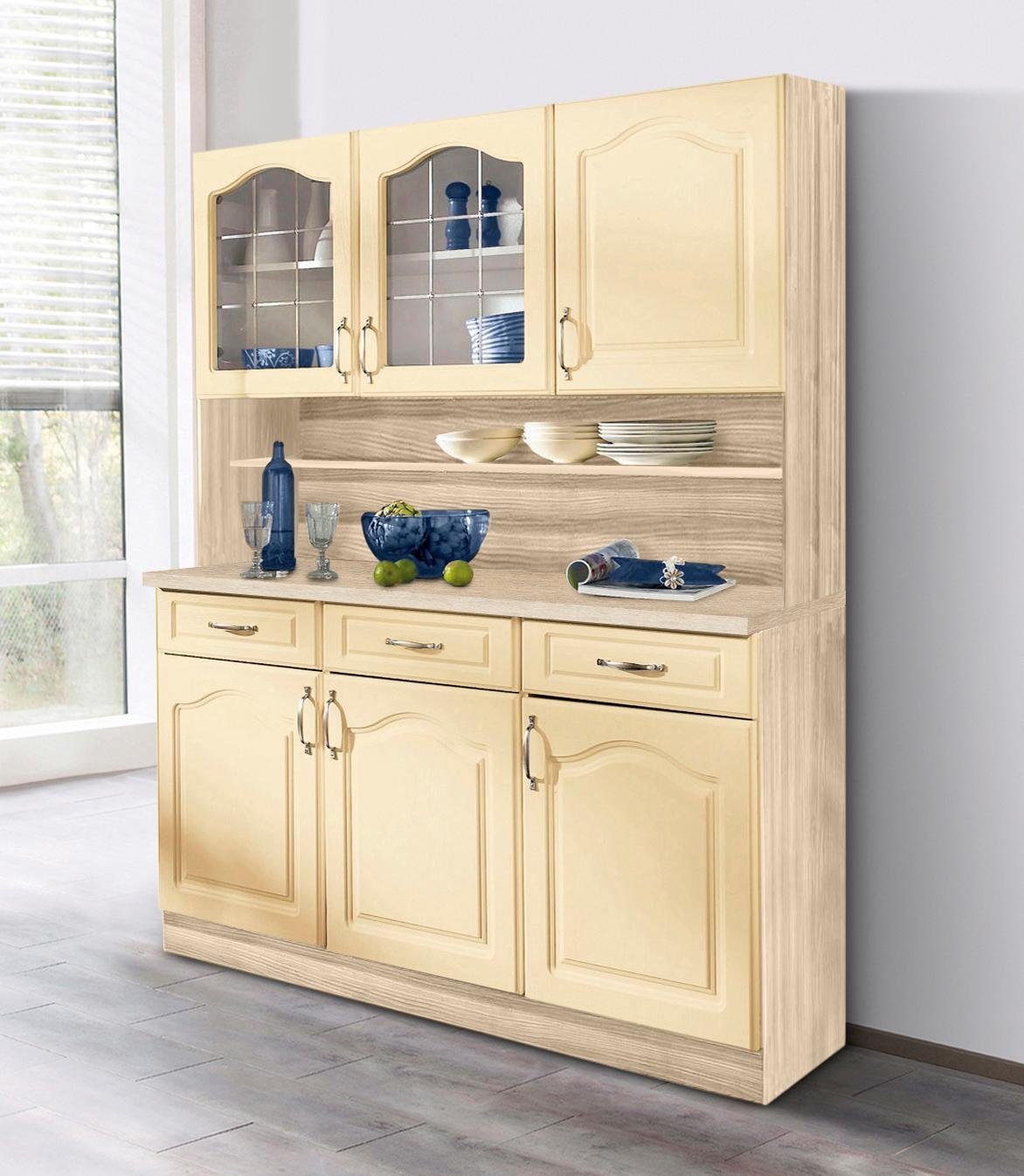 wiho Küchen Keukenbuffet Linz 150 cm breed, in landhuisstijl