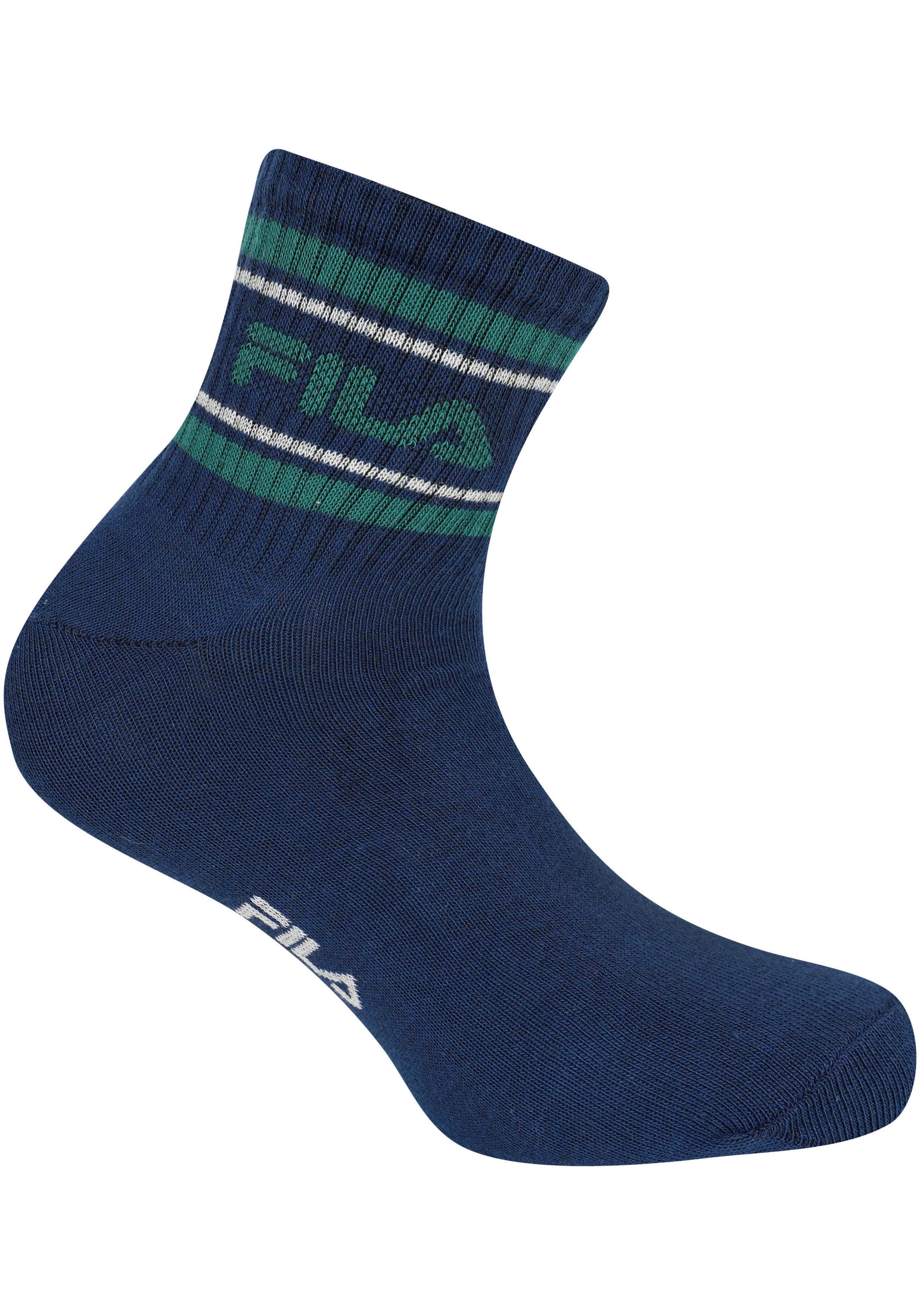 Fila Vrijetijdssokken MAN LIFESTYLE QUARTER SOCKS met opvallend logo-opschrift (6 paar)