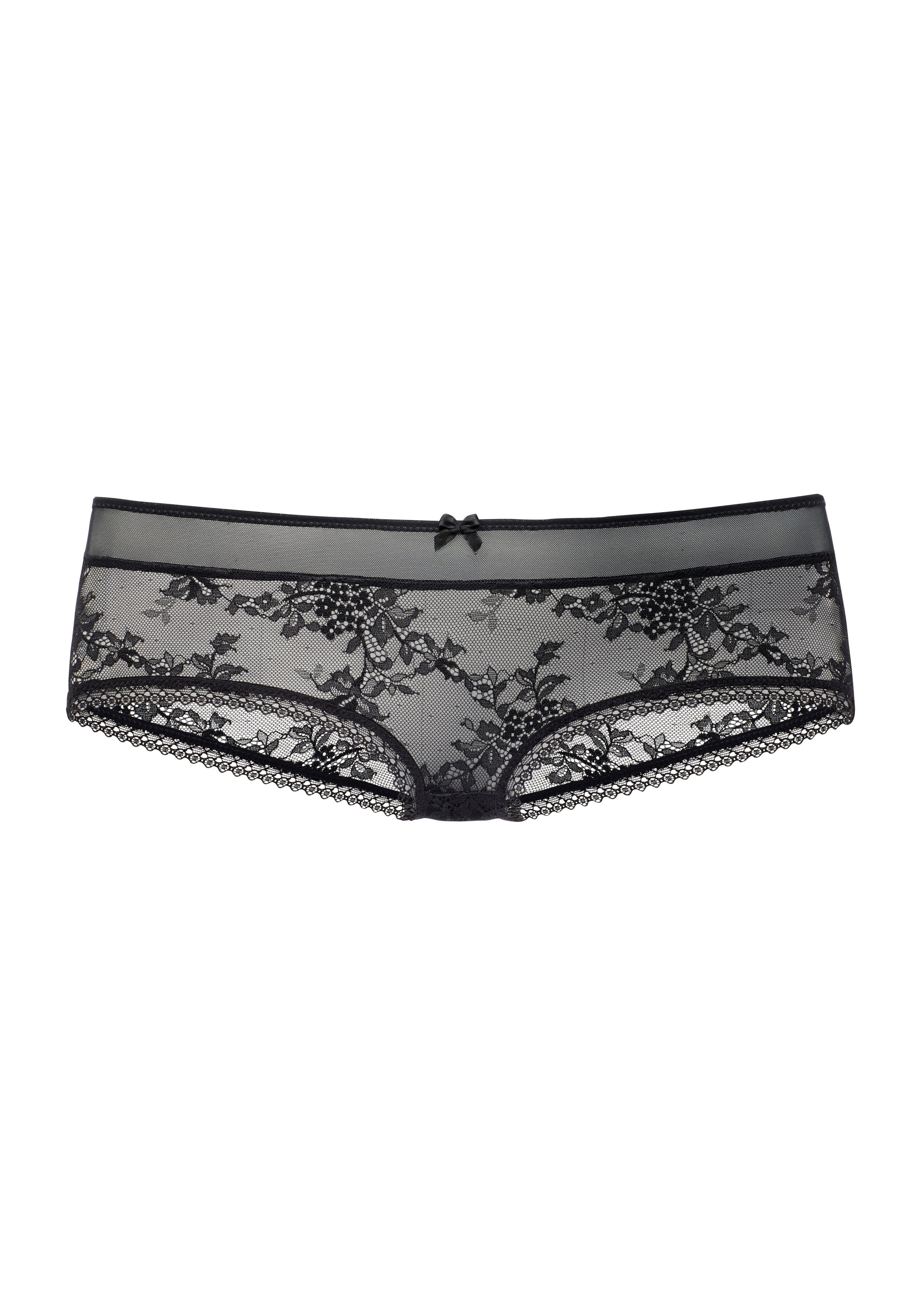 Lascana Hipster van jacquard-kant met bloemetjes