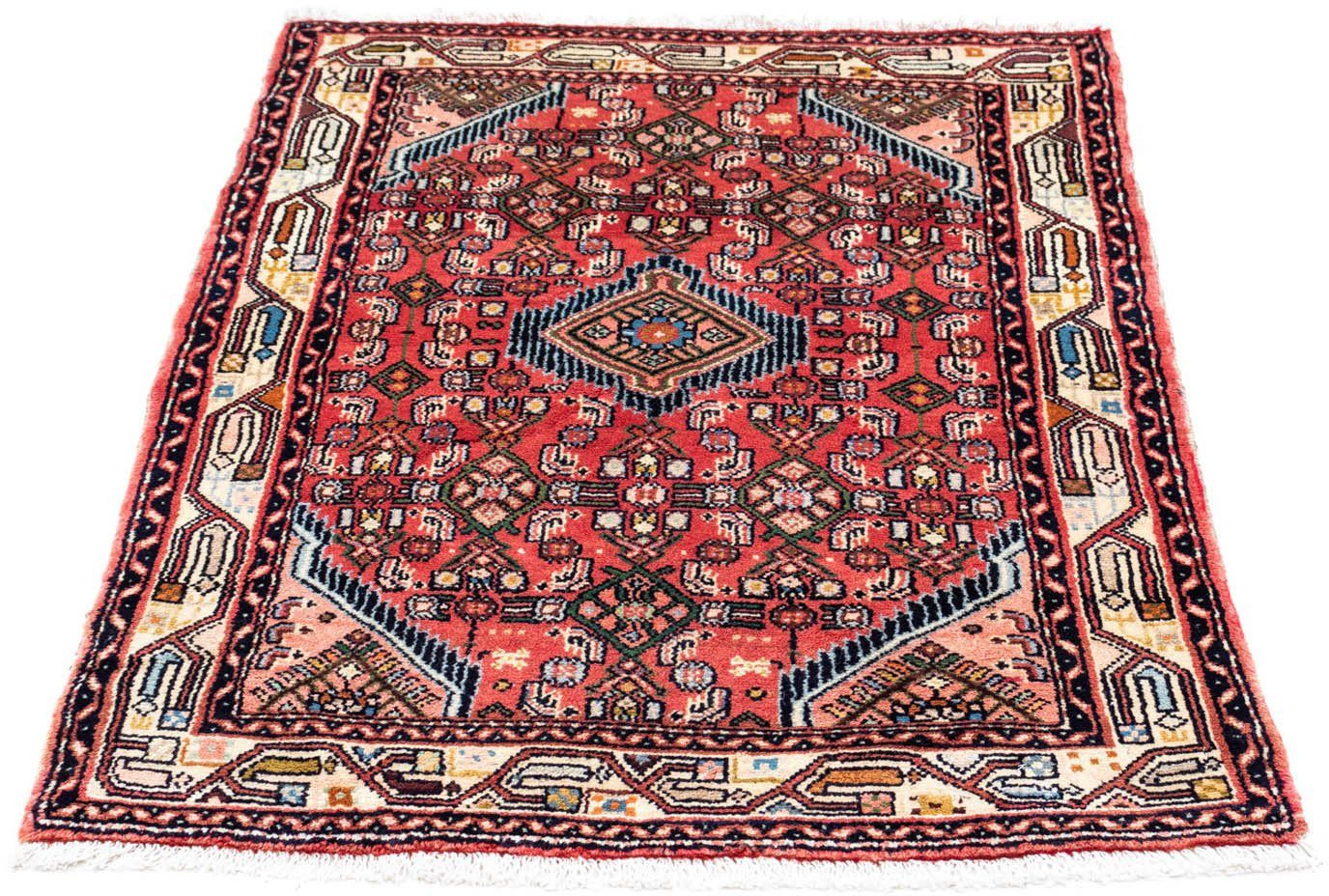 morgenland Wollen kleed Hosseinabad medaillon beige 125 x 80 cm Handgeknoopt