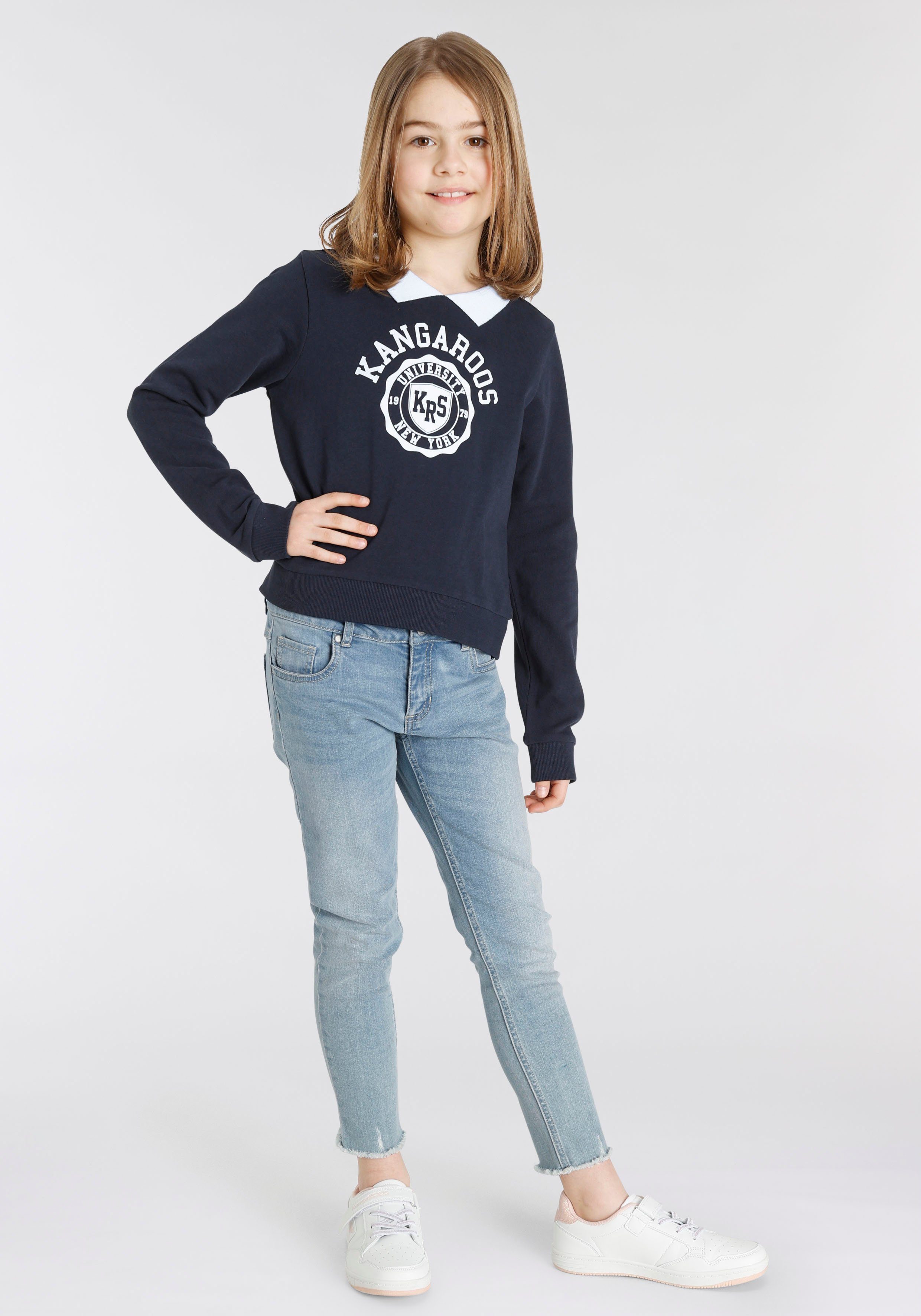KangaROOS Sweatshirt Voor meisjes in korte vorm met polo-kraag