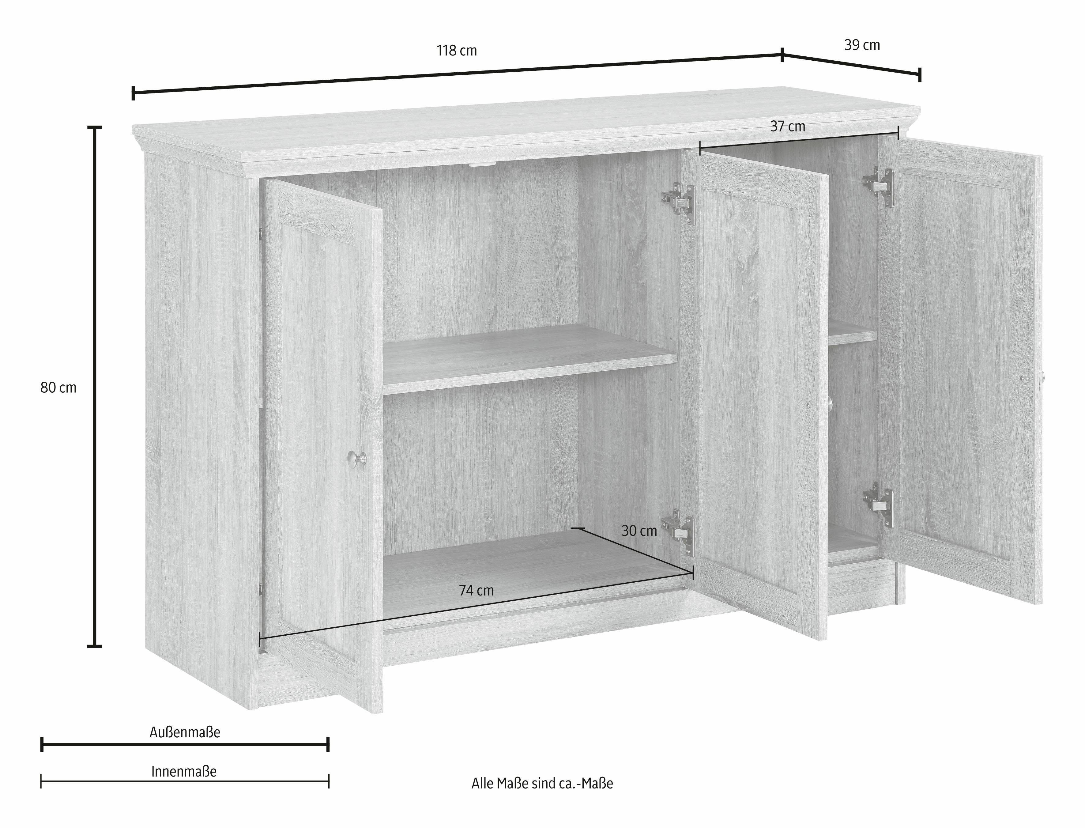 Home affaire Dressoir Nanna Commode, breedte 118 cm