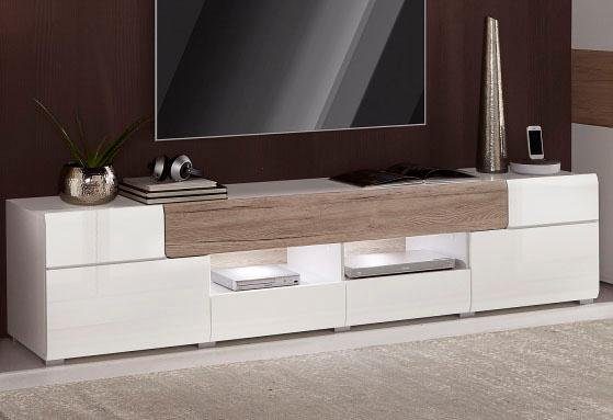 INOSIGN Tv-meubel Toledo, breedte 209 cm, modieuze TV-kast met decoratief freeswerk