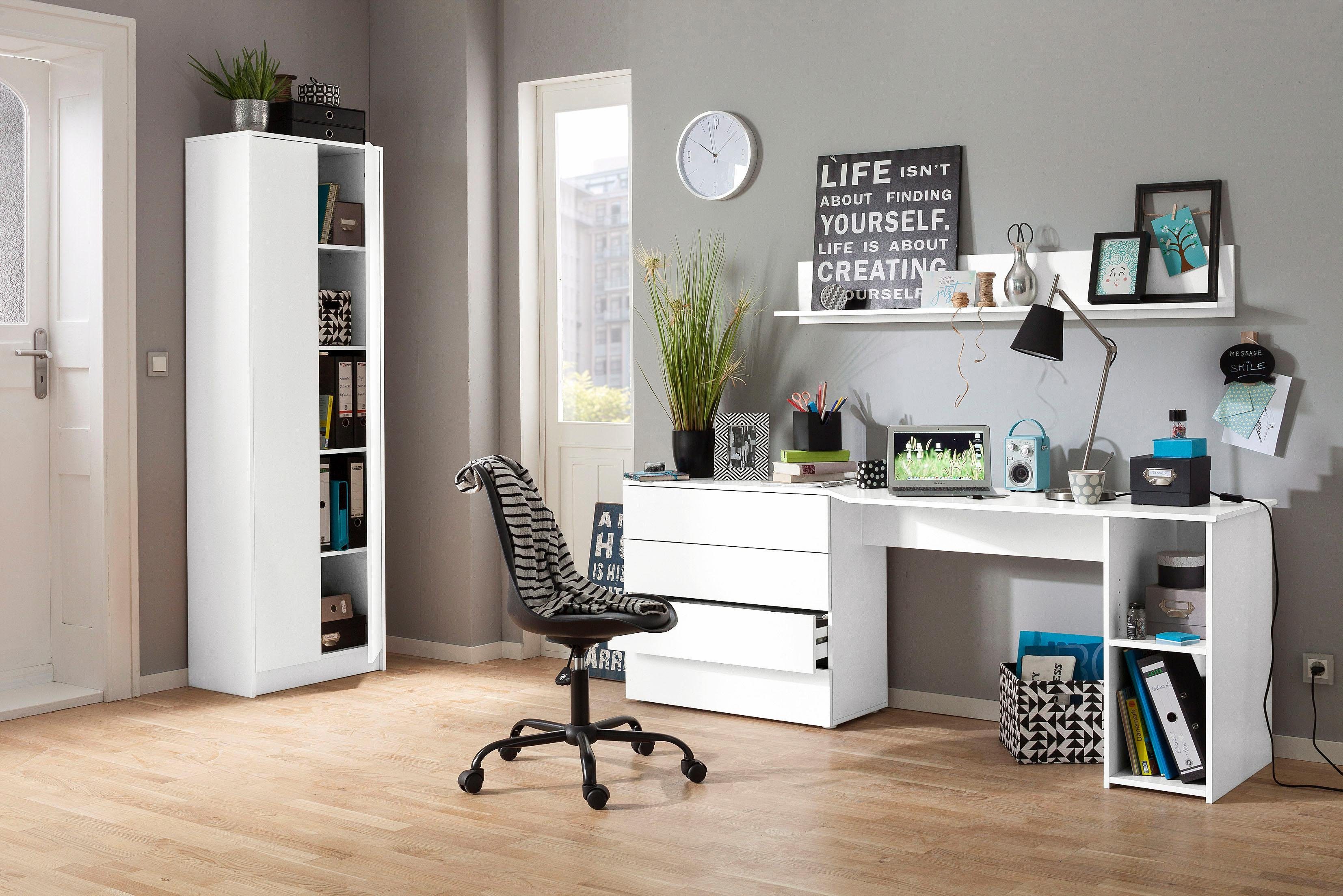 borchardt Möbel Bureau Vaasa Breedte 196 cm, push-to-openfunctie
