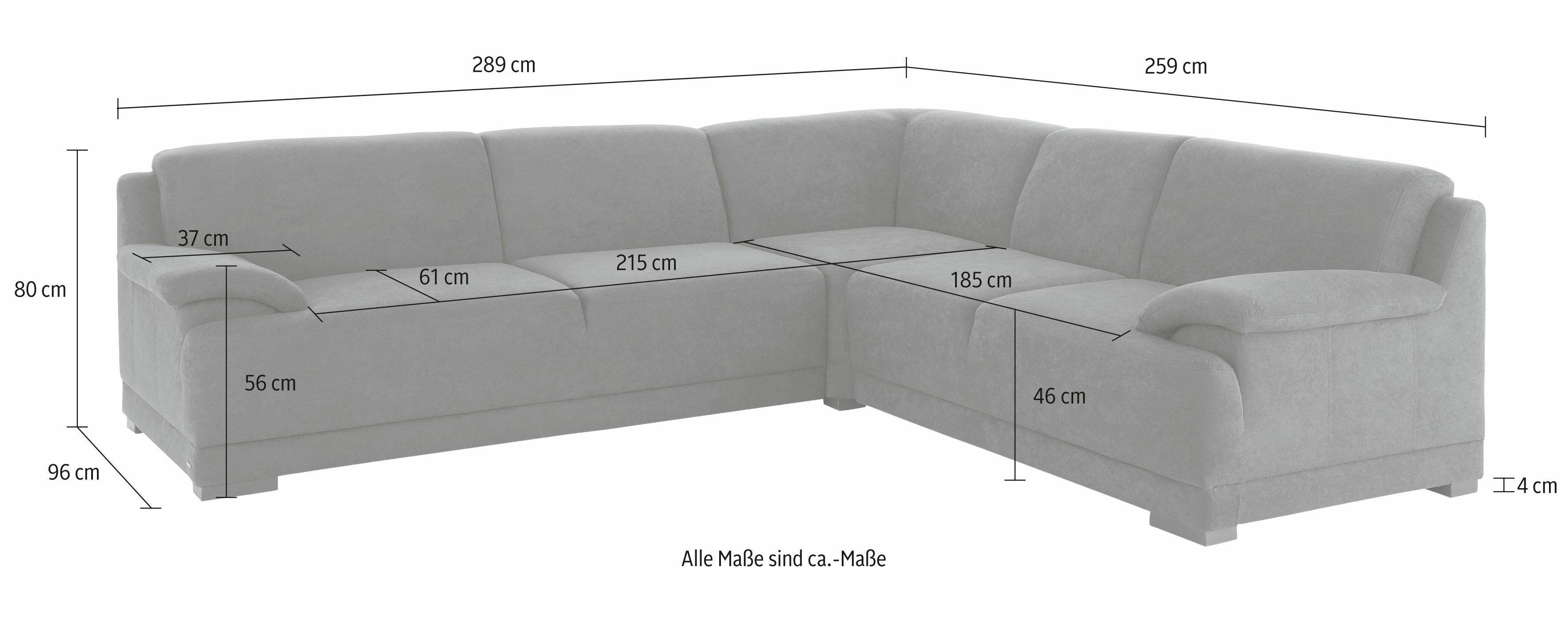 Home affaire Hoekbank Telos met boxspring ondervering voor hoog comfort, L-vorm