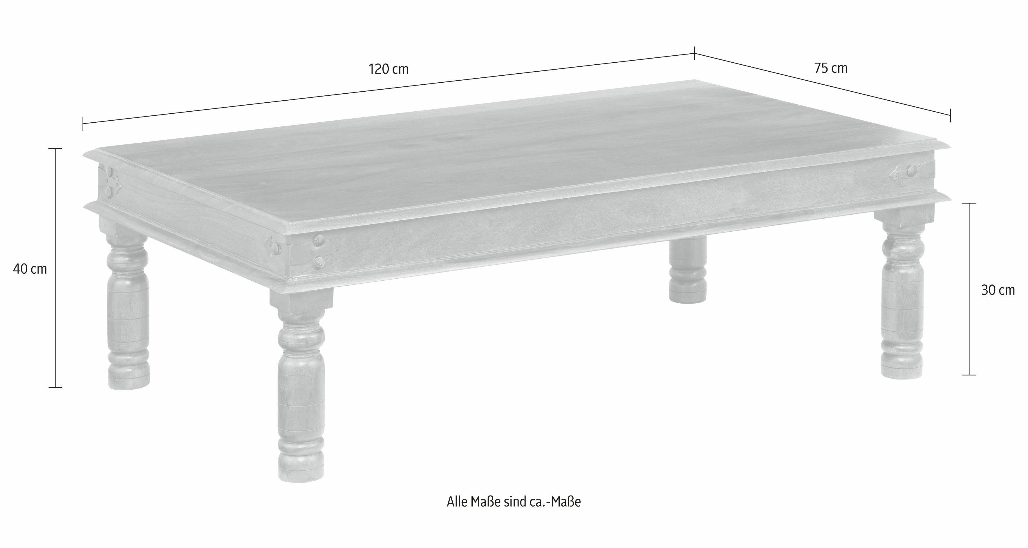 Home affaire Salontafel Jaya poten met decoratief freeswerk