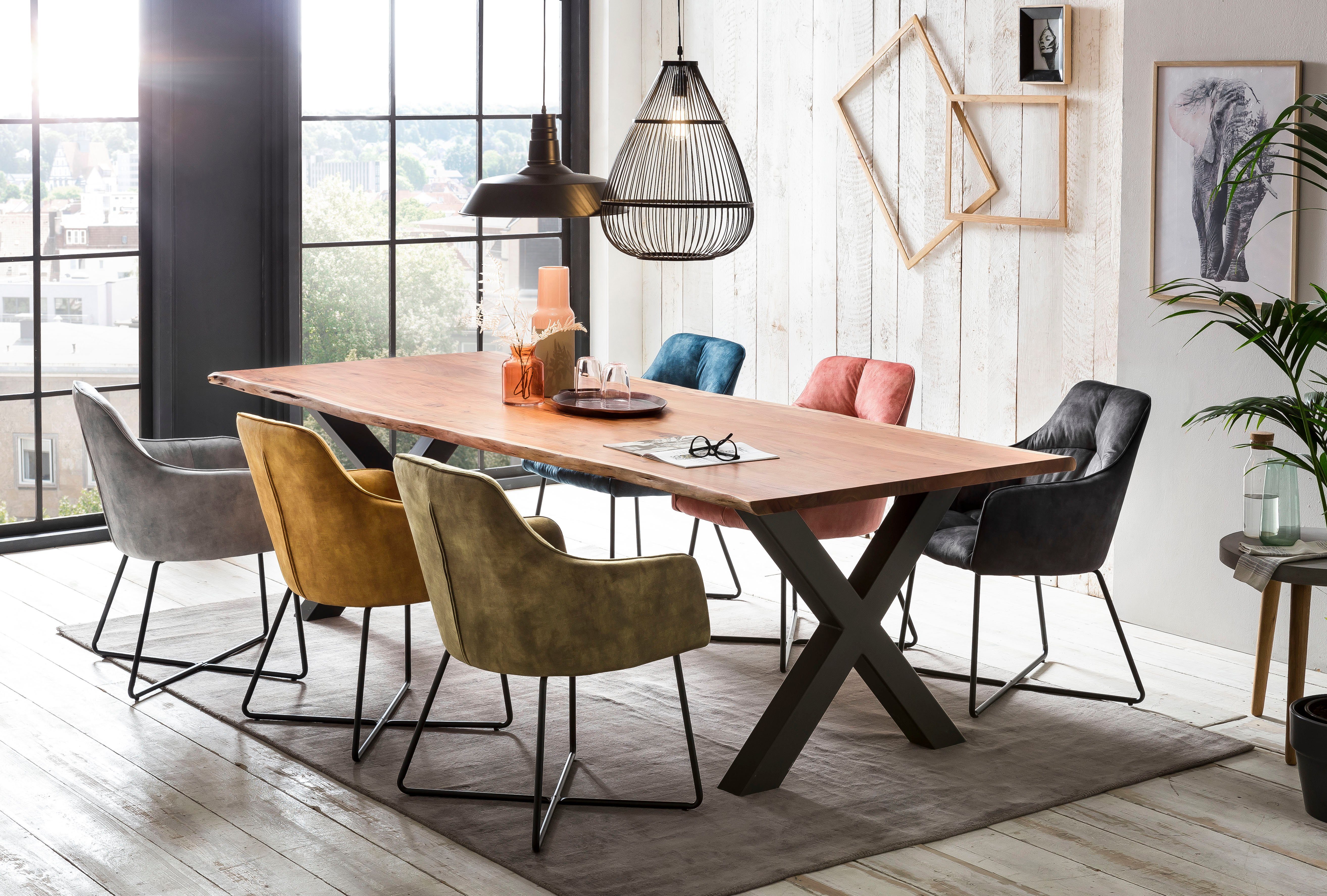 Home affaire Eettafel Manhattan met boomrand