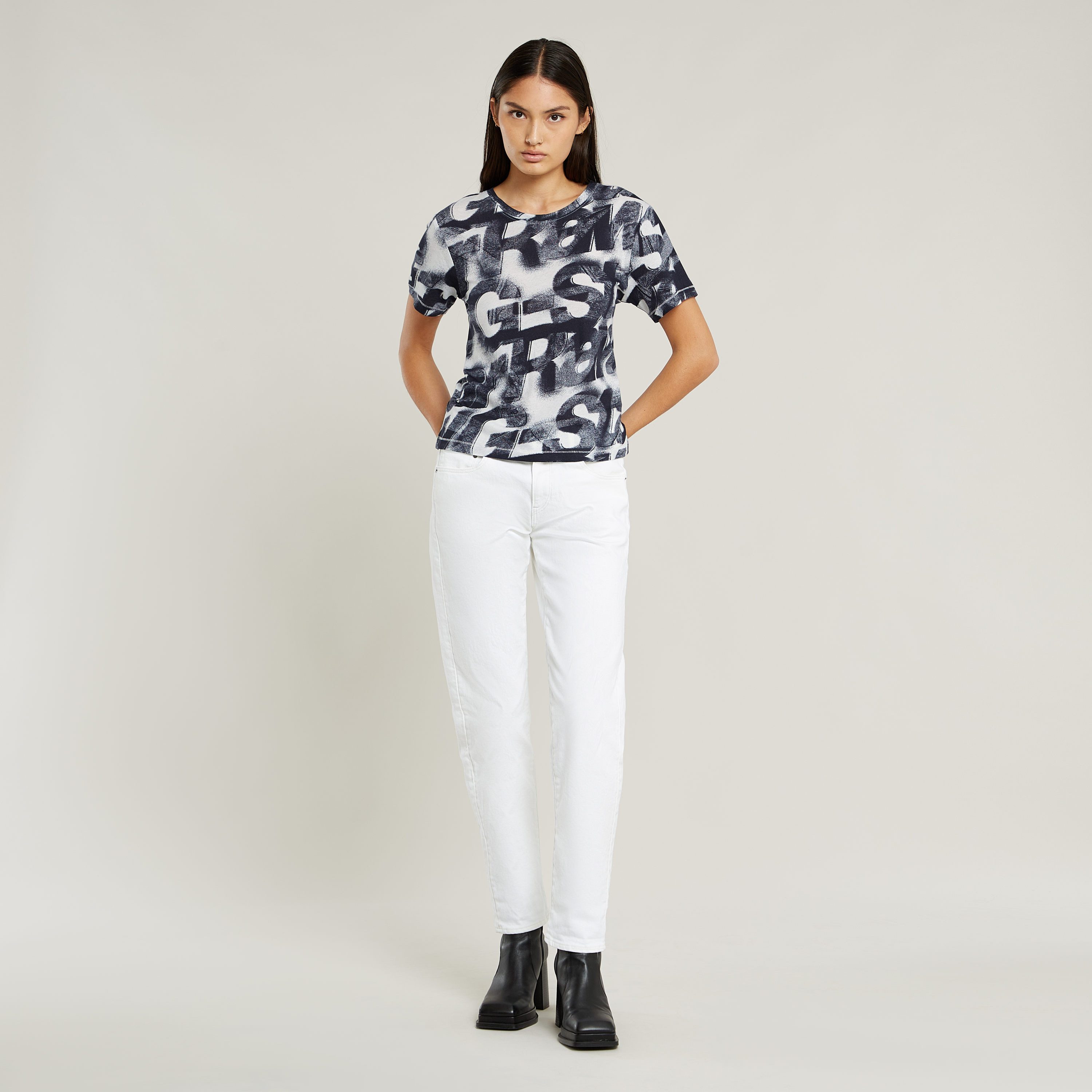 G-Star RAW T-shirt Sprayed Letters met all-over print
