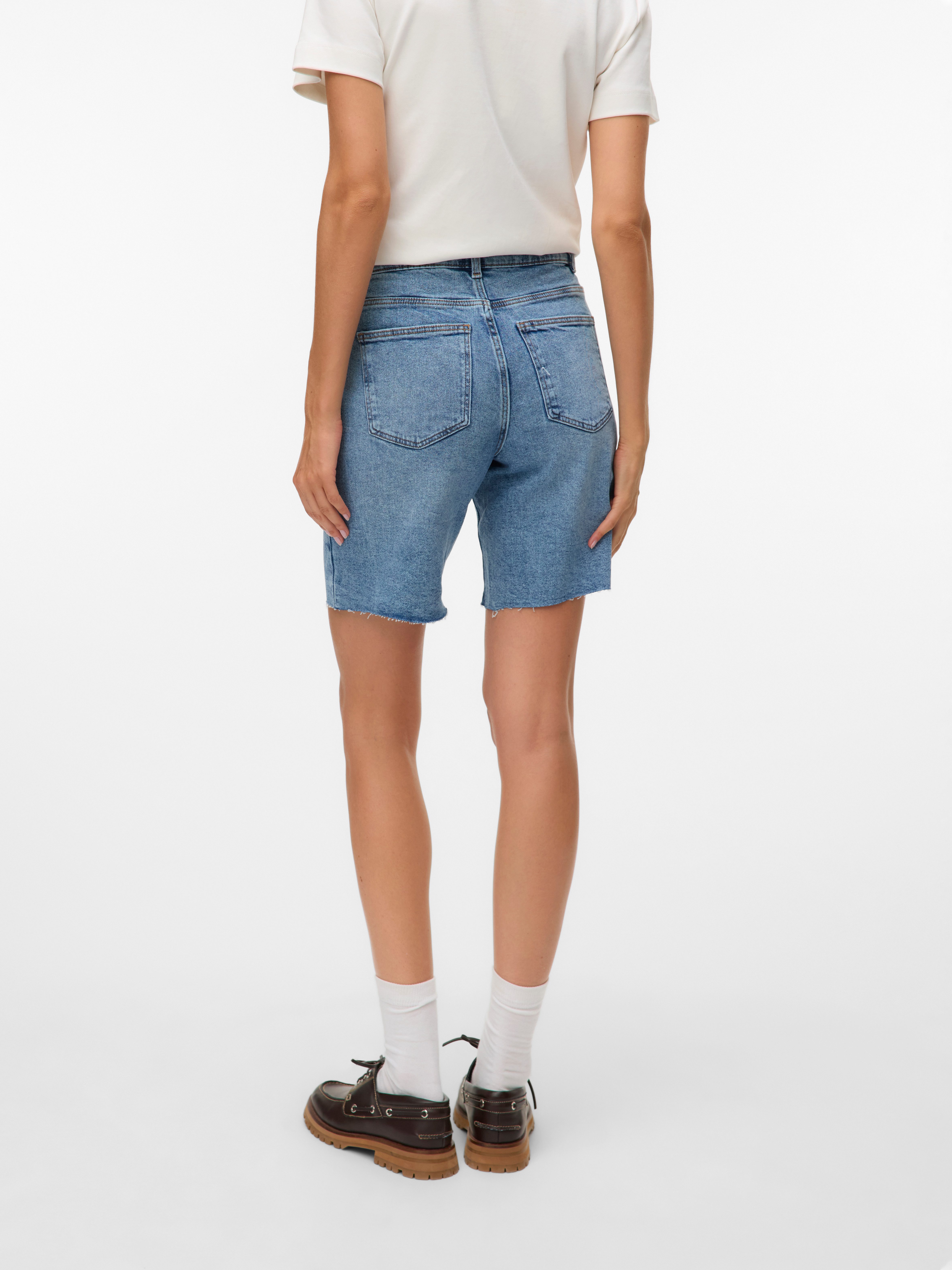 Vero Moda Jeansshort VMCLEO HR LONG DNM SHORTS MIX NOOS
