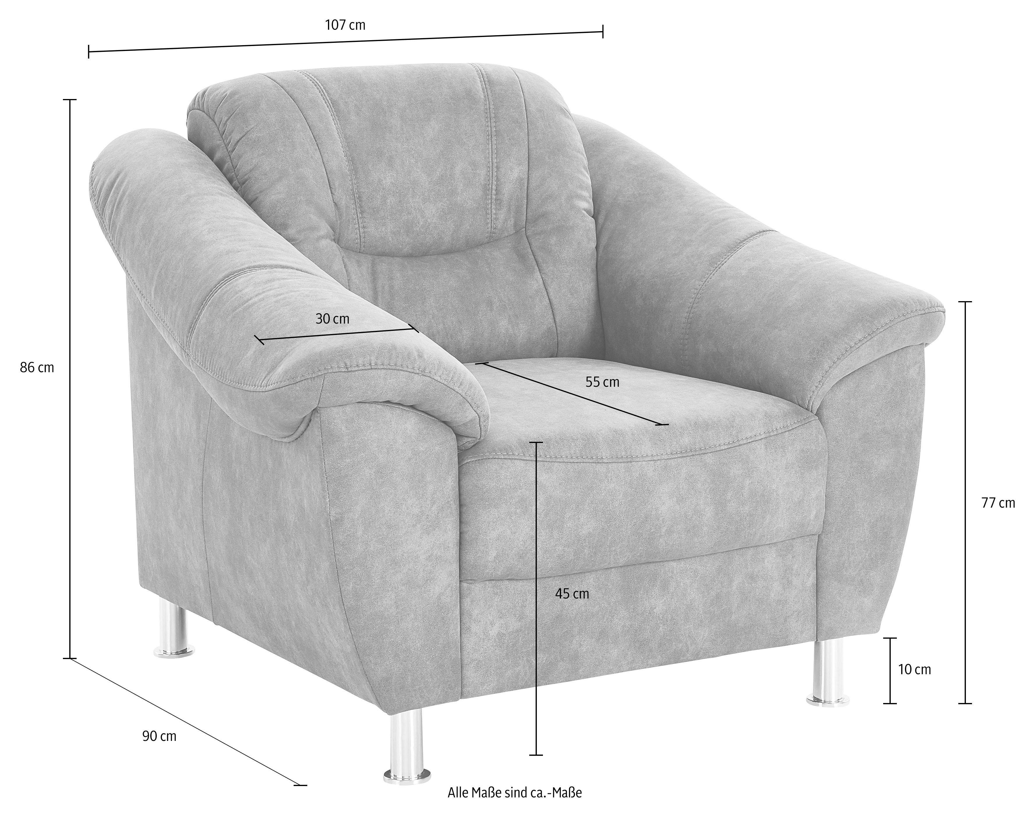 sit&more Fauteuil Salsa met binnenvering