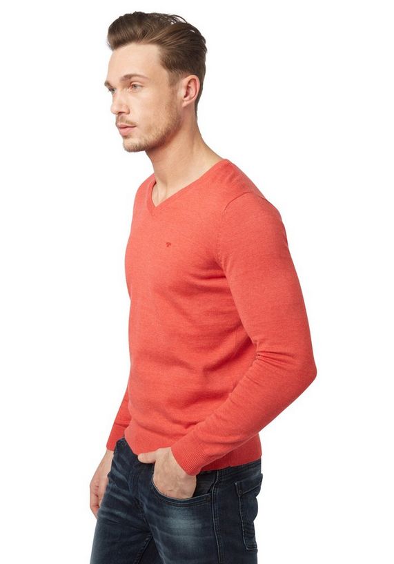 TOM TAILOR Trui »basic gebreide trui met V-hals« TOM TAILOR Trui »basic gebreide trui met V-hals«