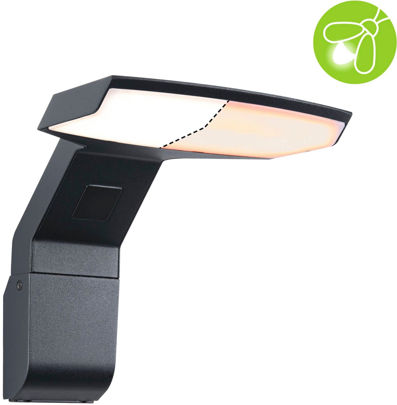Paulmann Led-wandlamp voor buiten Zenera 230V Antraciet 2.200 - 3.000 K insectvriendelijk en zeewaterbestendig