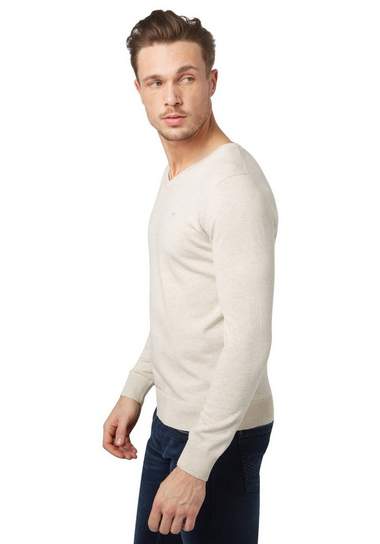 TOM TAILOR Trui »basic gebreide trui met V-hals« TOM TAILOR Trui »basic gebreide trui met V-hals«