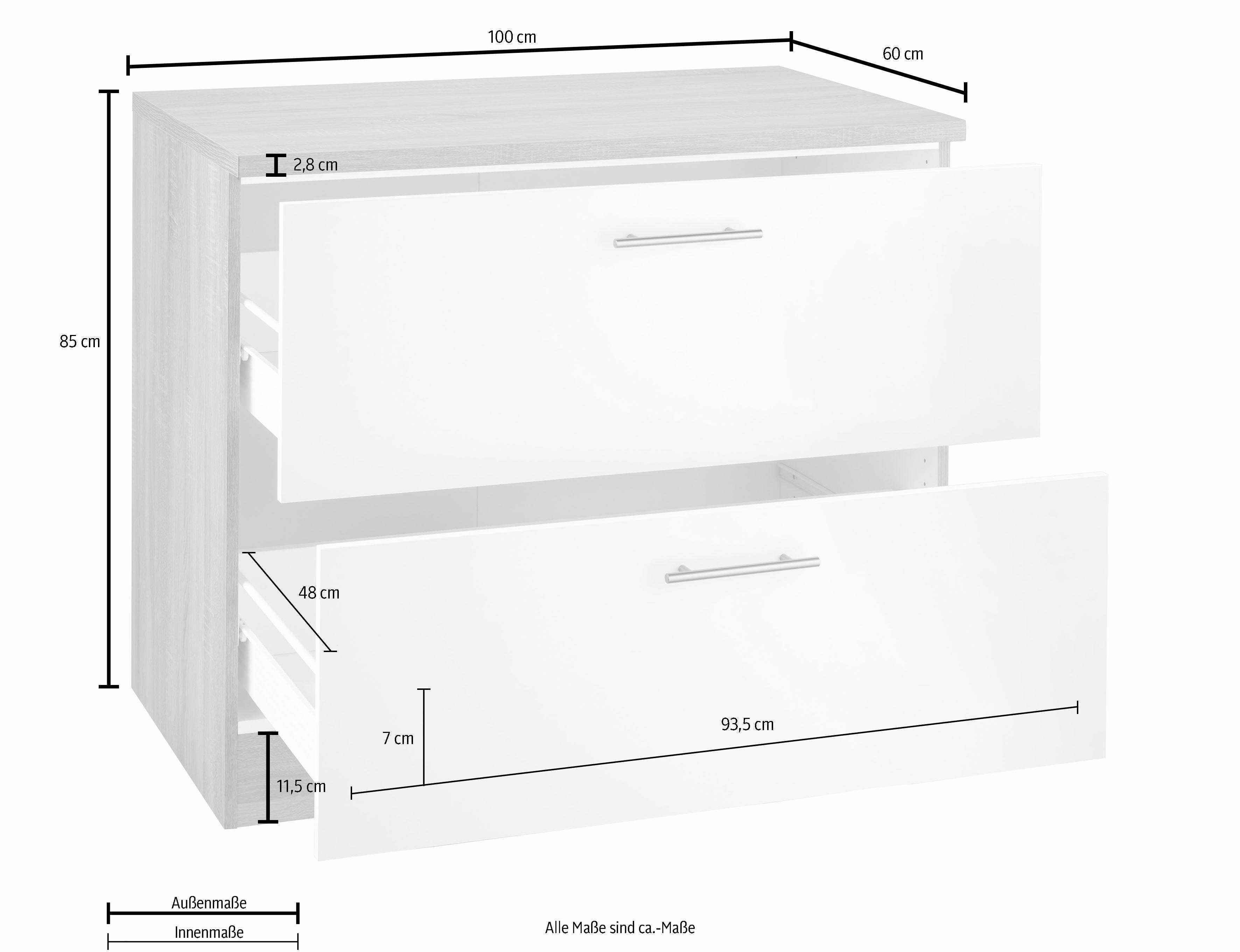 OPTIFIT Onderkast Kalmar , breedte 100 cm