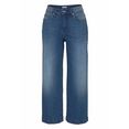 aniston casual 7-8 jeans in used-wassing blauw