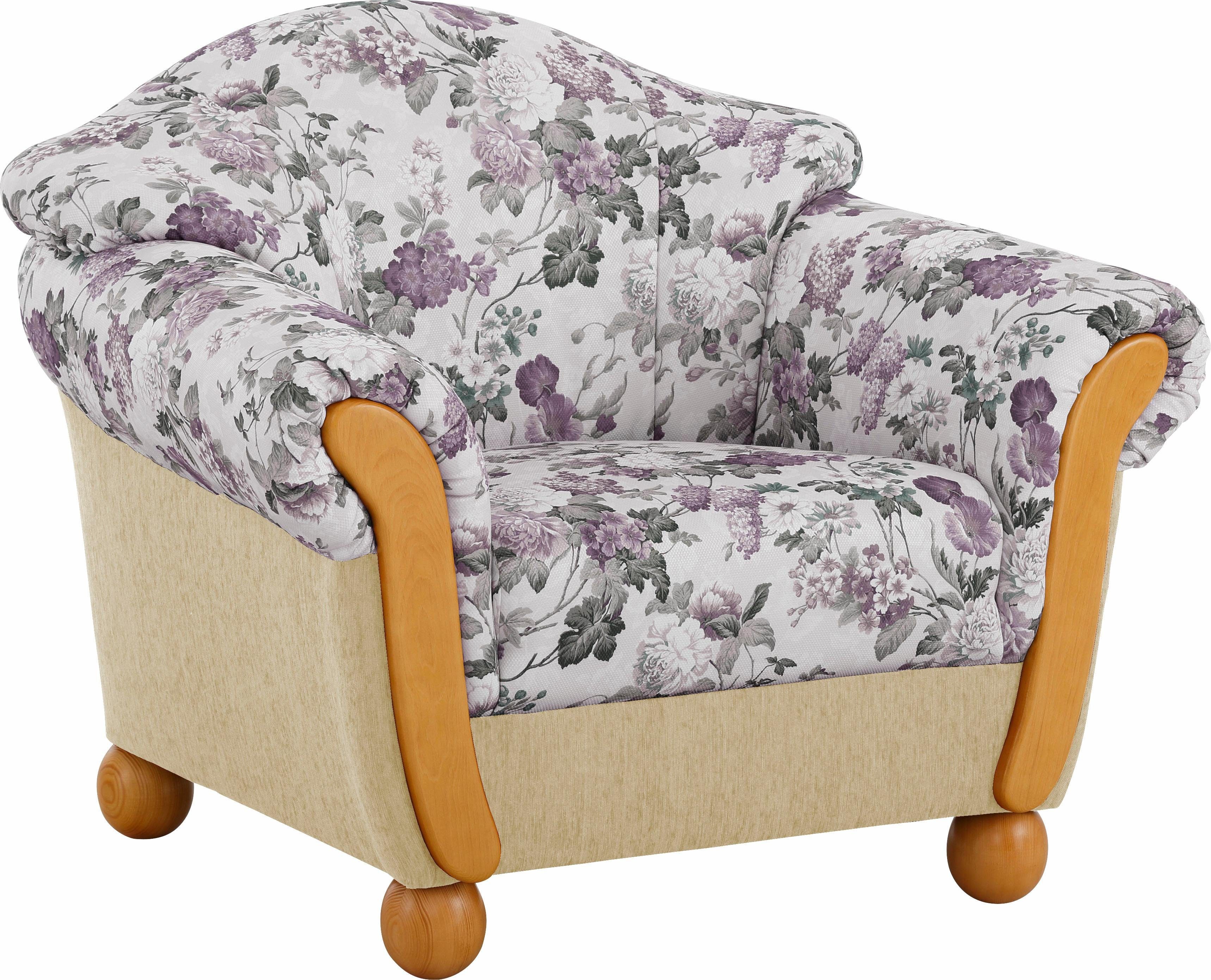 Home affaire Fauteuil Milano, lounge fauteuil (set) fauteuils maat Chenille / Paradise beige
