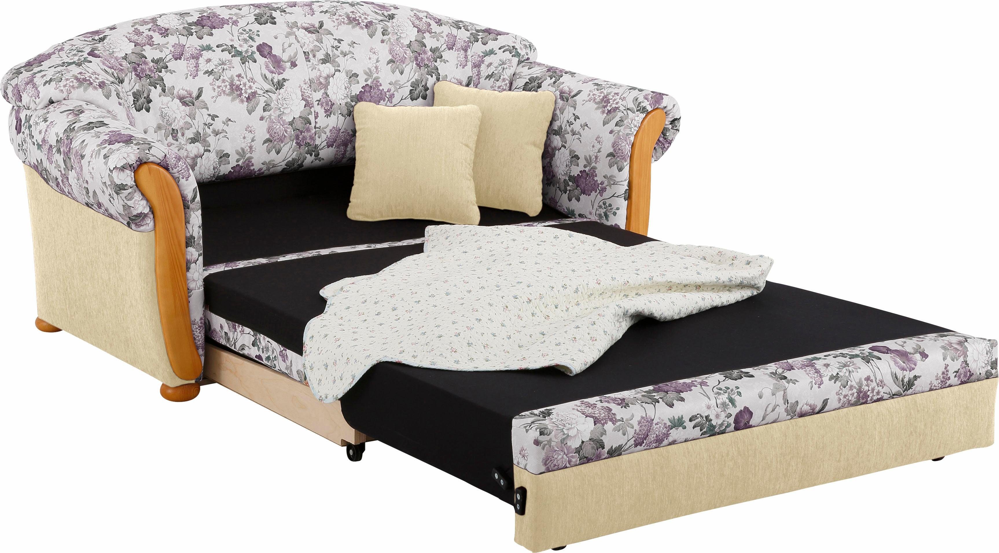 Home affaire 2-zitsbank Milano, slaapbank in landhuisstijl, comfortabel, ligoppervlak 188/124cm
