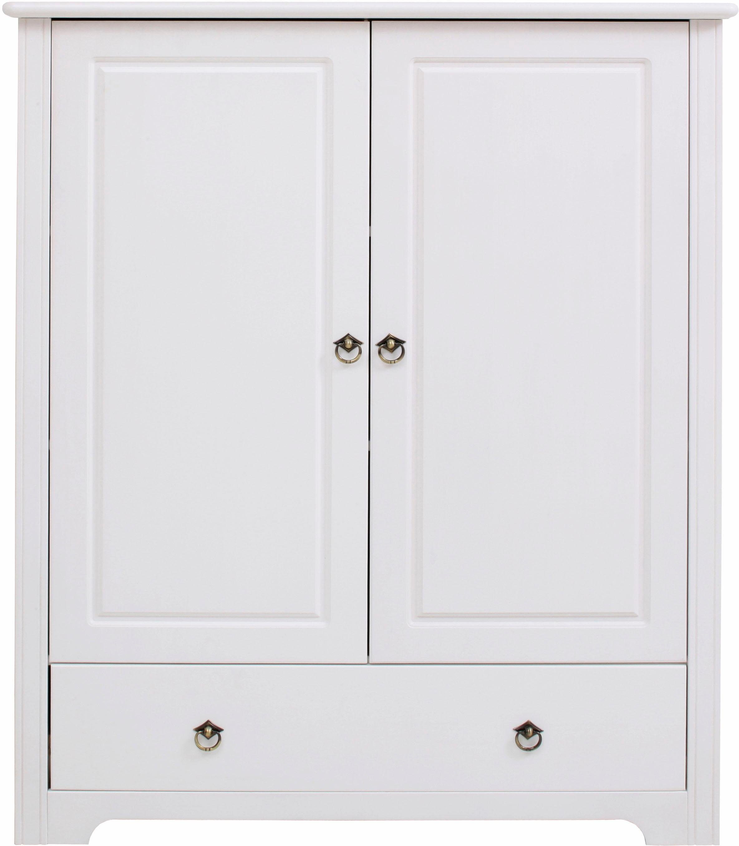 Home affaire Waskast Hugo, multifunctionele kast, FSC gecertificeerd, Made in EU gemaakt van massief dennenhout, klassieke landelijke stijl met cassette-optiek