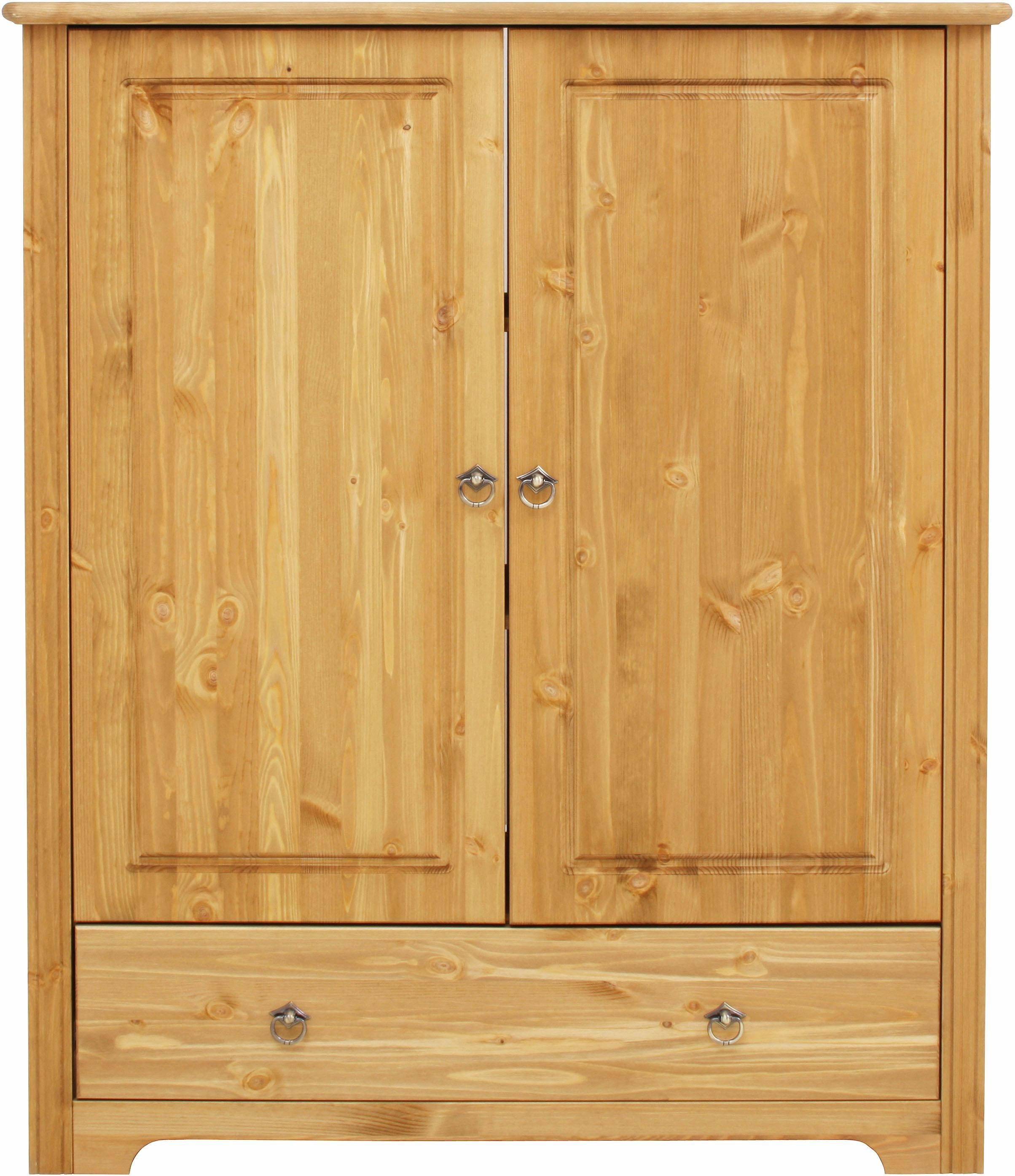 Home affaire Waskast Hugo, multifunctionele kast, FSC gecertificeerd, Made in EU gemaakt van massief dennenhout, klassieke landelijke stijl met cassette-optiek