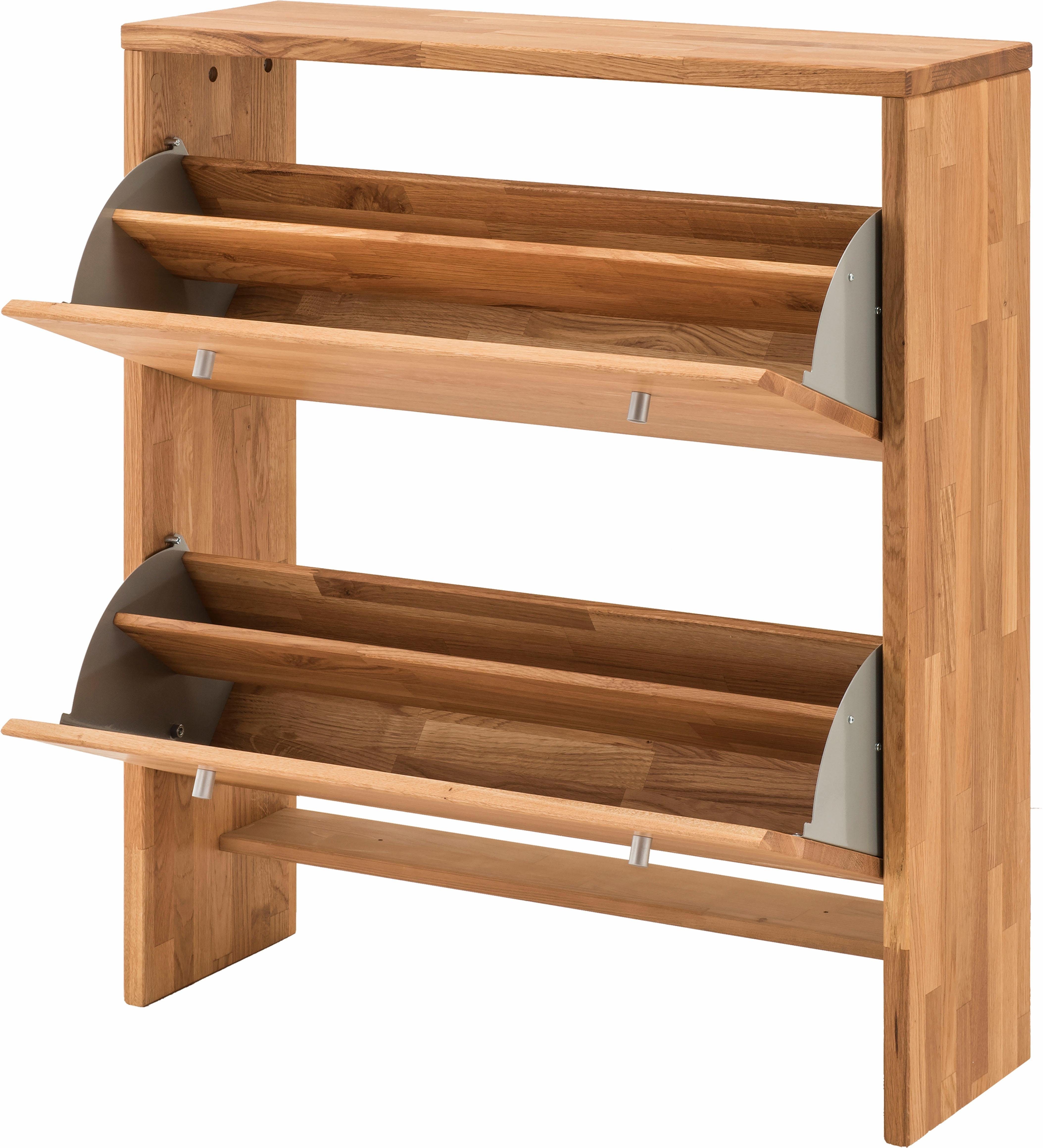 Home affaire Kast met laden en deuren Dura kast schoenenkast van fsc®-gecertificeerd massief hout, breedte 82 cm