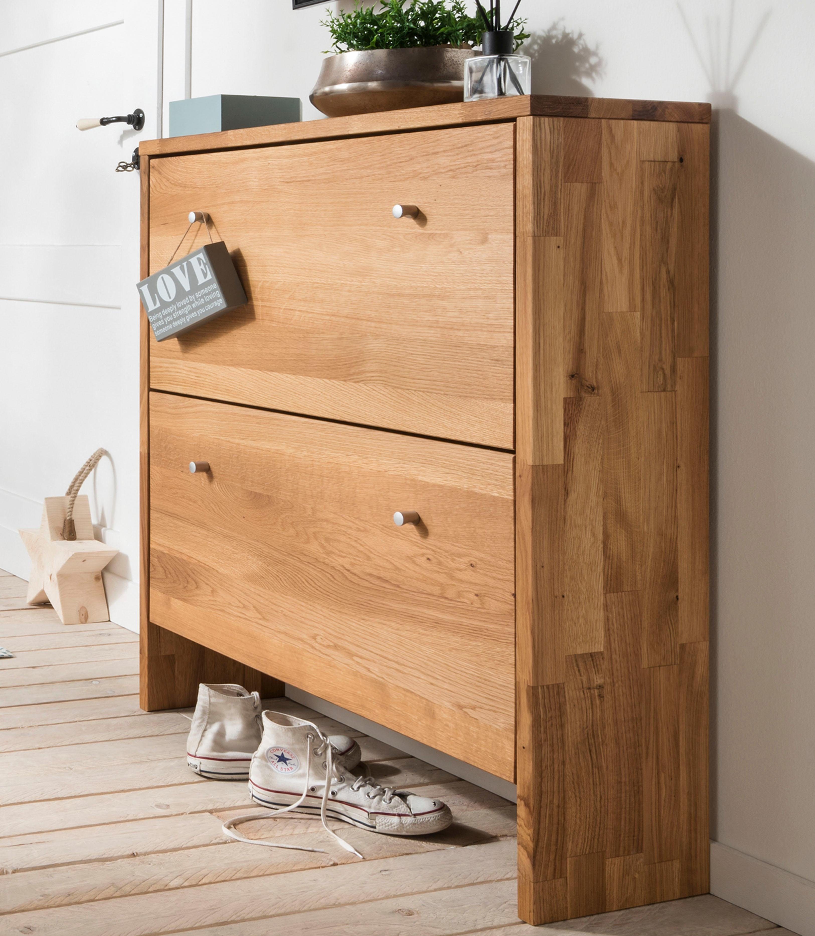 Home affaire Kast met laden en deuren Dura kast schoenenkast van fsc-gecertificeerd massief hout, breedte 82 cm commodes & ladekasten maat 82 cm x 95