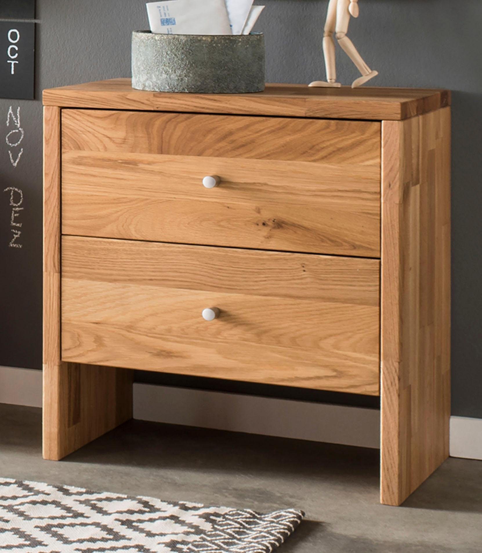 Home affaire Kast Dura van fsc-gecertificeerd massief hout, breedte 50 cm dressoirs maat 50x35x36 cm beige
