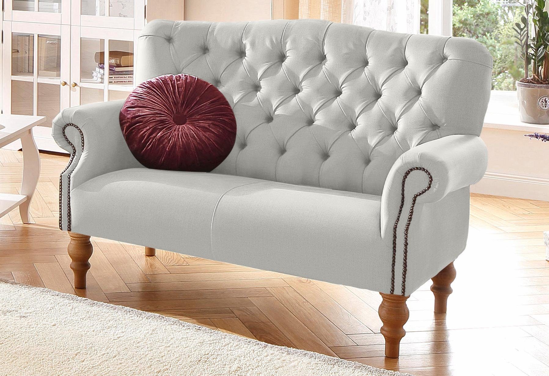 Home affaire Chesterfield-bank Lord met echte chesterfield-capitonnage en siernagels