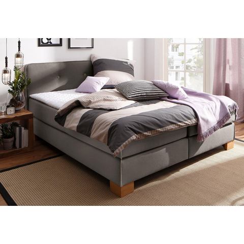 Home Affaire Home affaire boxspring 'Bristol' incl. topmatras, met opstaande naad en capitonnage