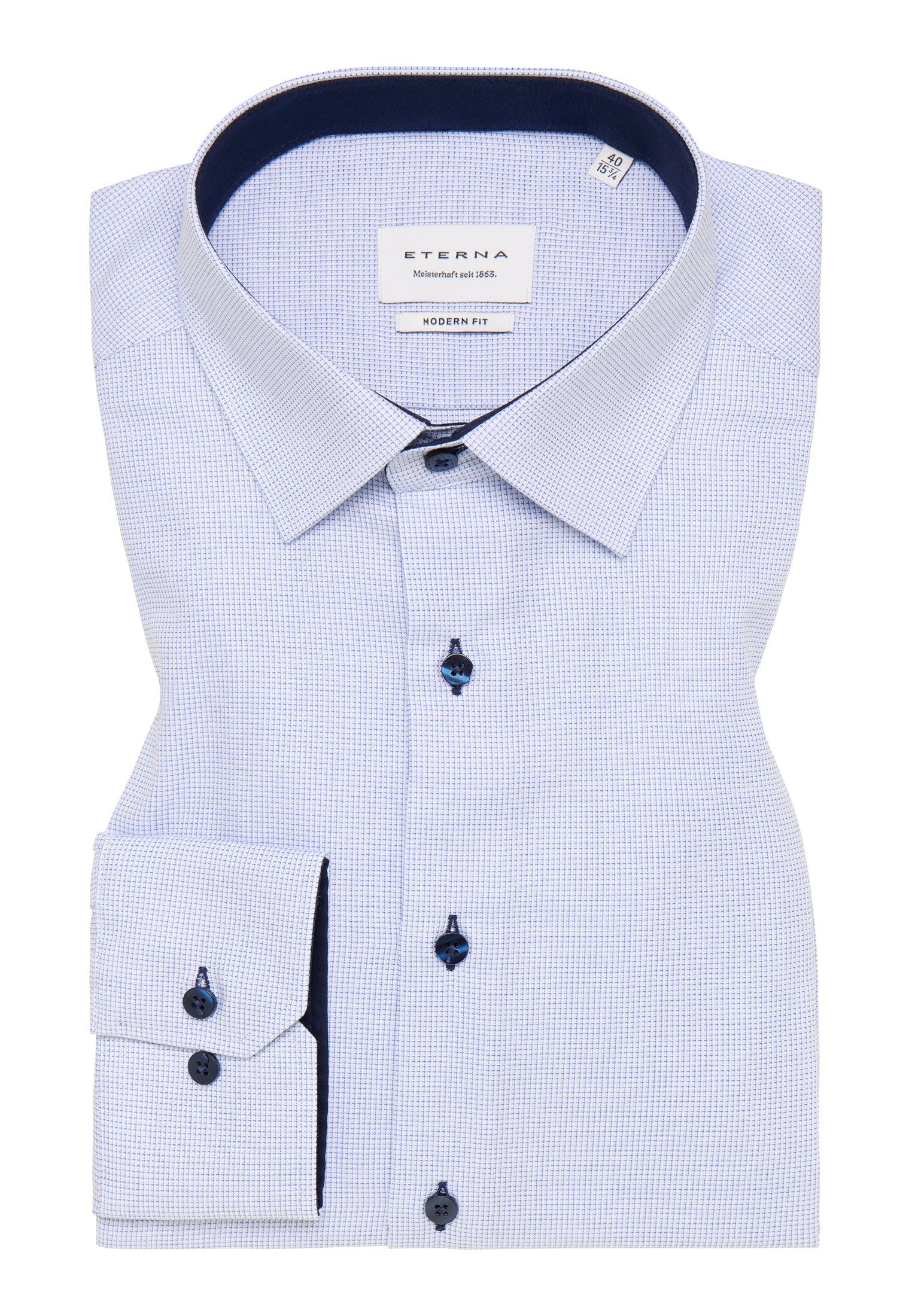 Eterna Overhemd met lange mouwen MODERN FIT NON IRON (strijkvrij)