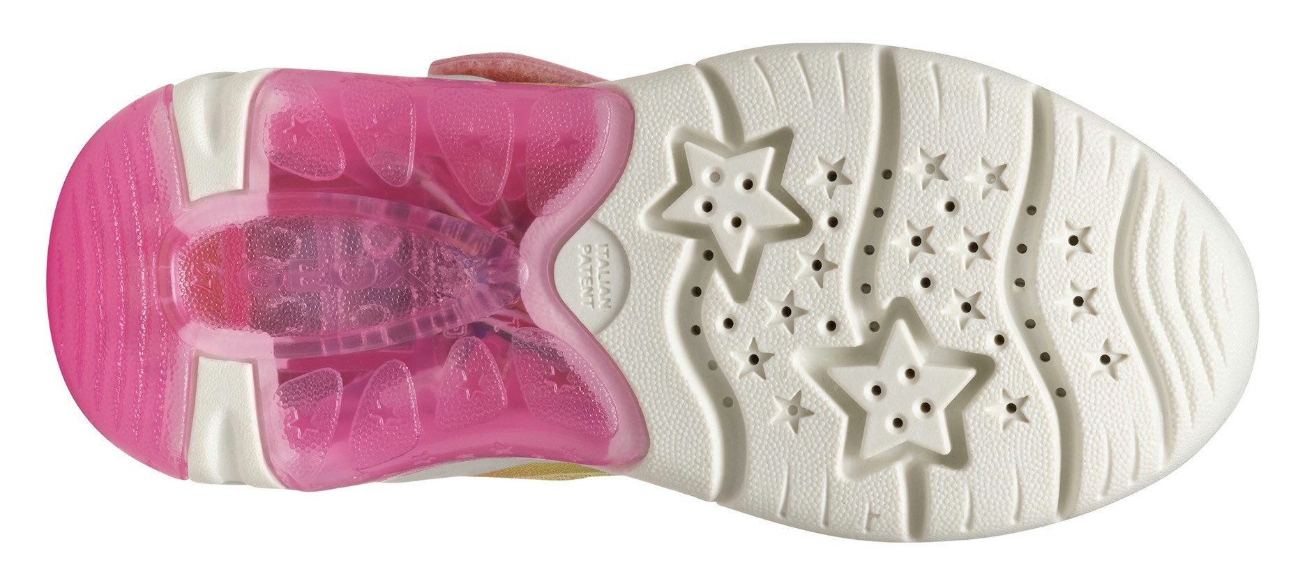 Geox Sneakers J FADINLIGHT GIRL knipper schoen , regenboogschoen, pride sneaker, kleurrijke klittenbandschoen met elastische band