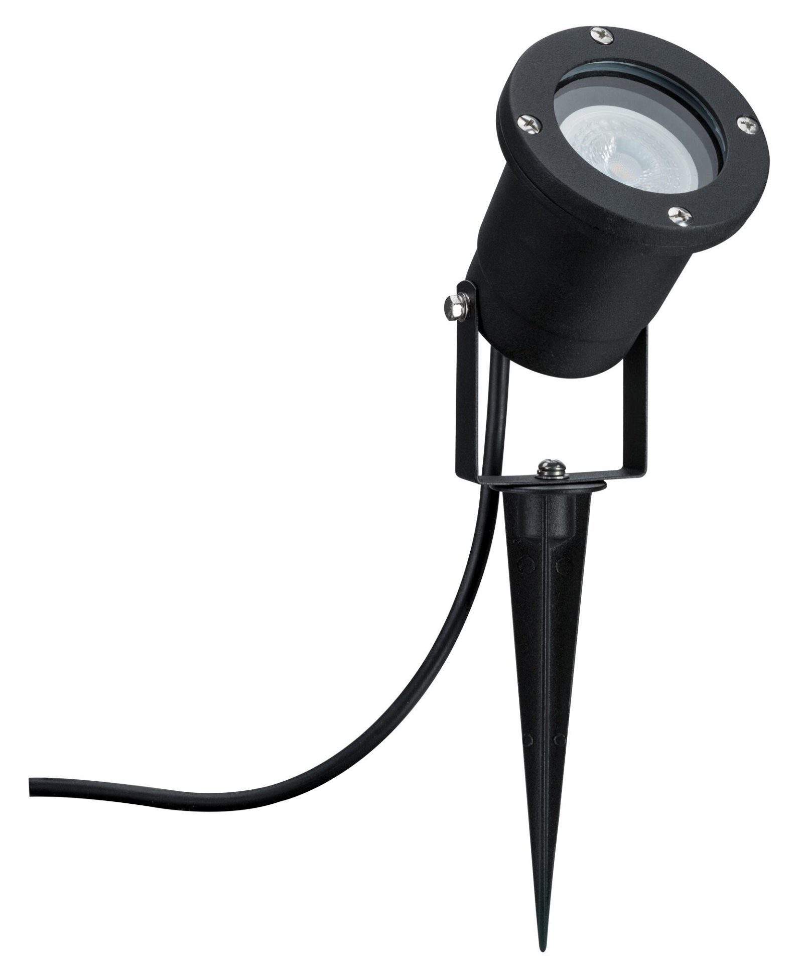 Paulmann Led-tuinlamp IP65 rond 92mm 2200K 4,3W 320lm 230V 38-38° Zwart Metaal (1 stuk)
