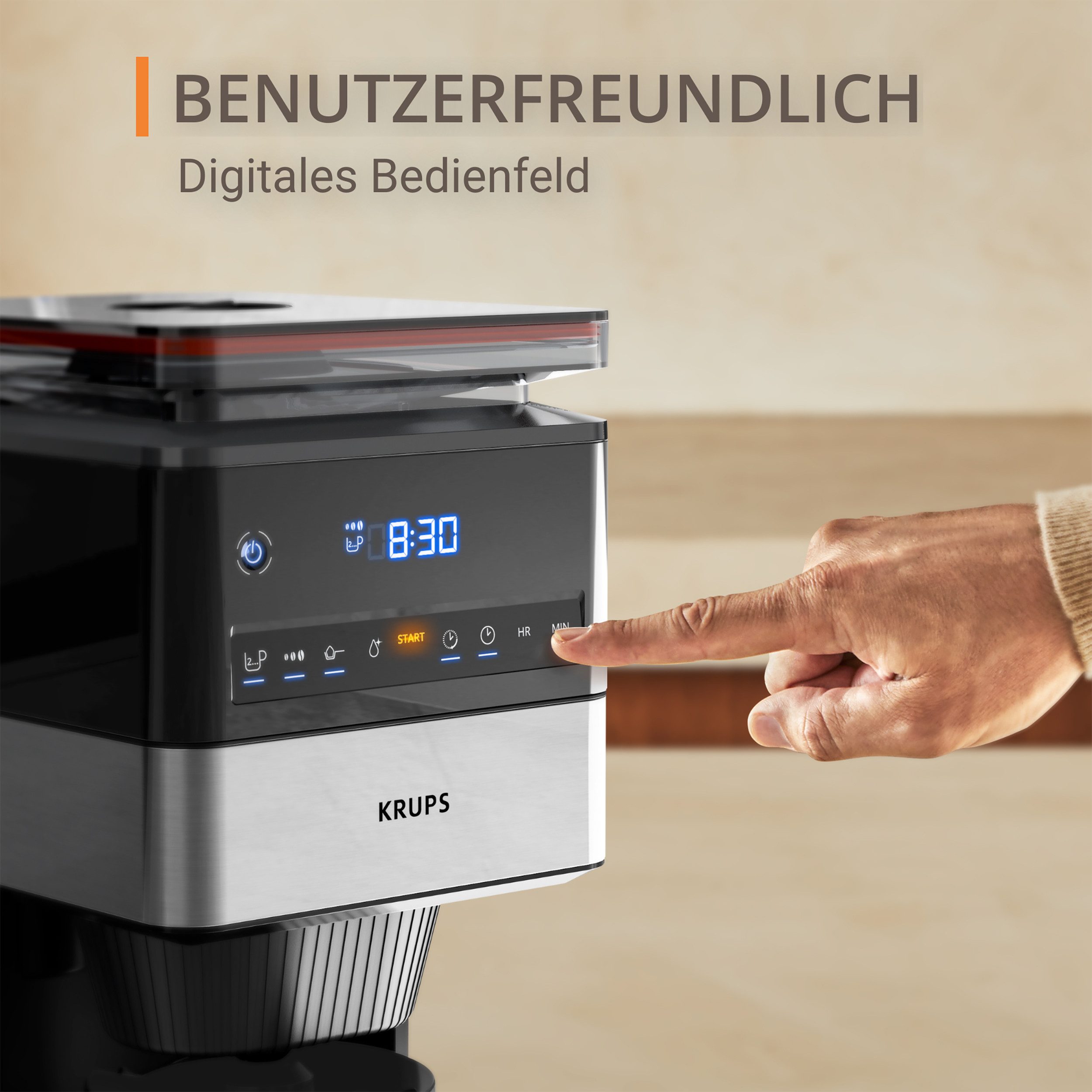 Krups Filterkoffieapparaat KM8428 Grind Aroma XL