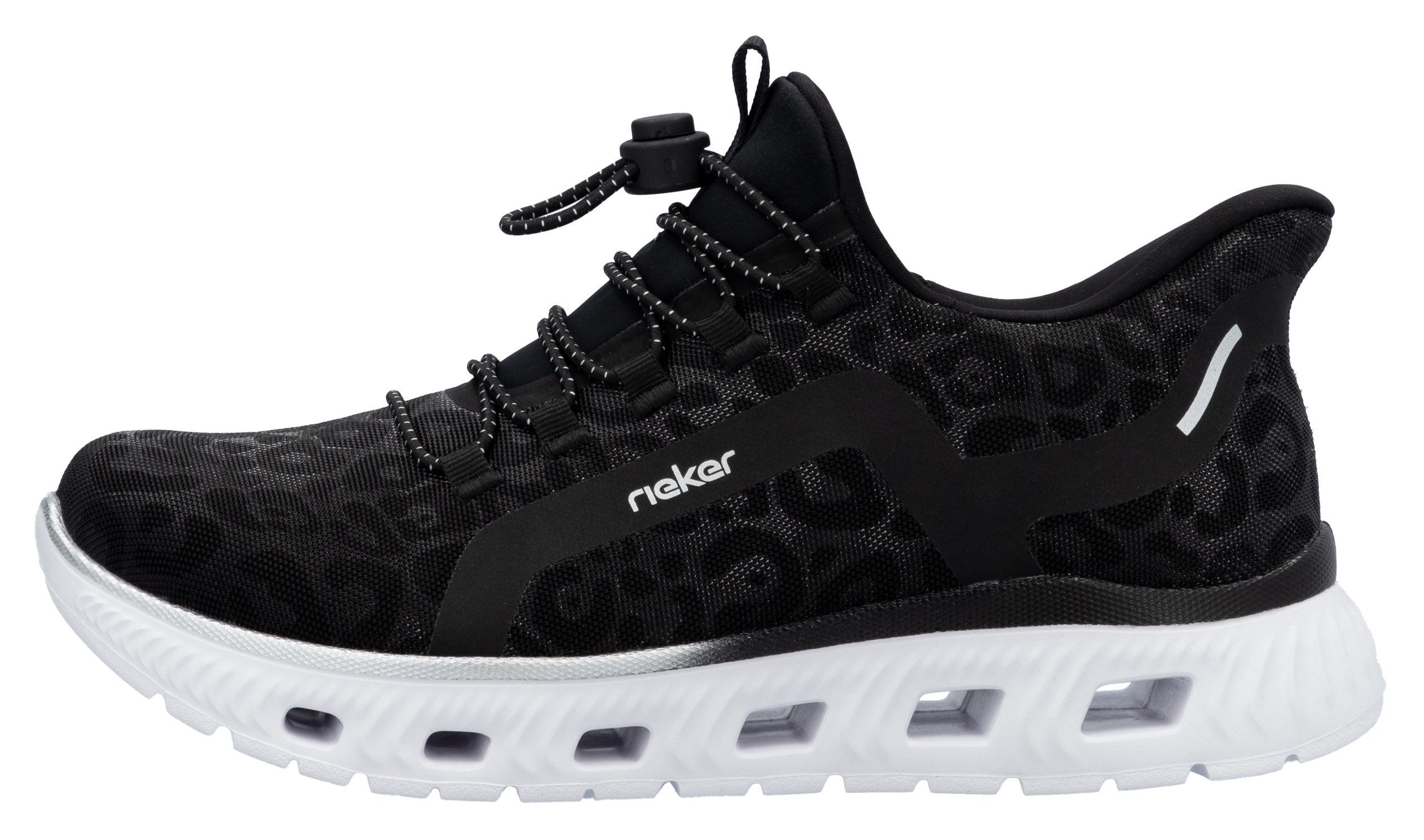 RIEKER Sport Slip-on sneakers , vrijetijdssneaker, instapschoen in leeuw-look, met memosoft binnenzool