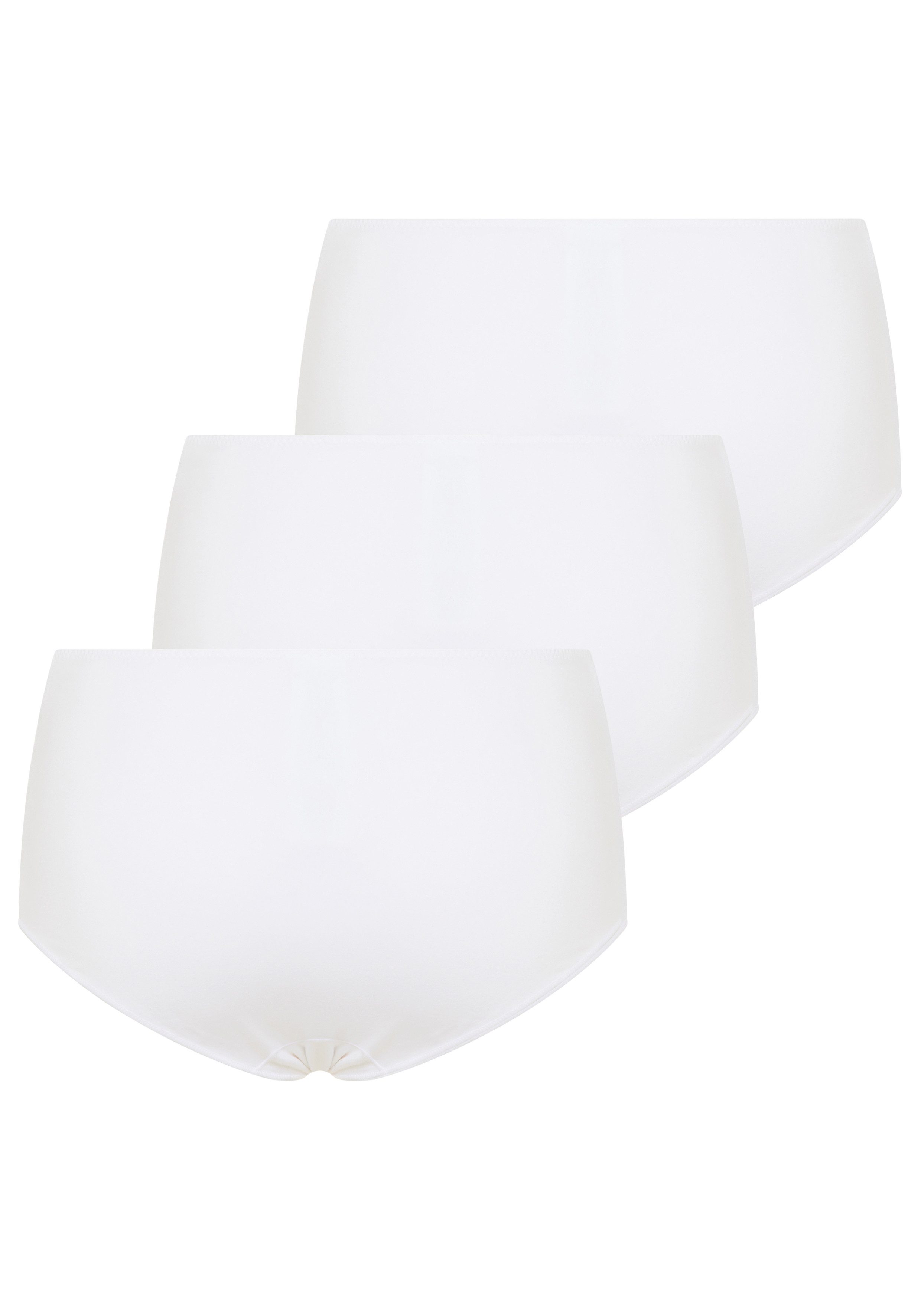 YSABEL MORA Maxislip BASIC COLLECTION COTTON WITH LACE met romantische touch door kant-applicaties (Set van 3)
