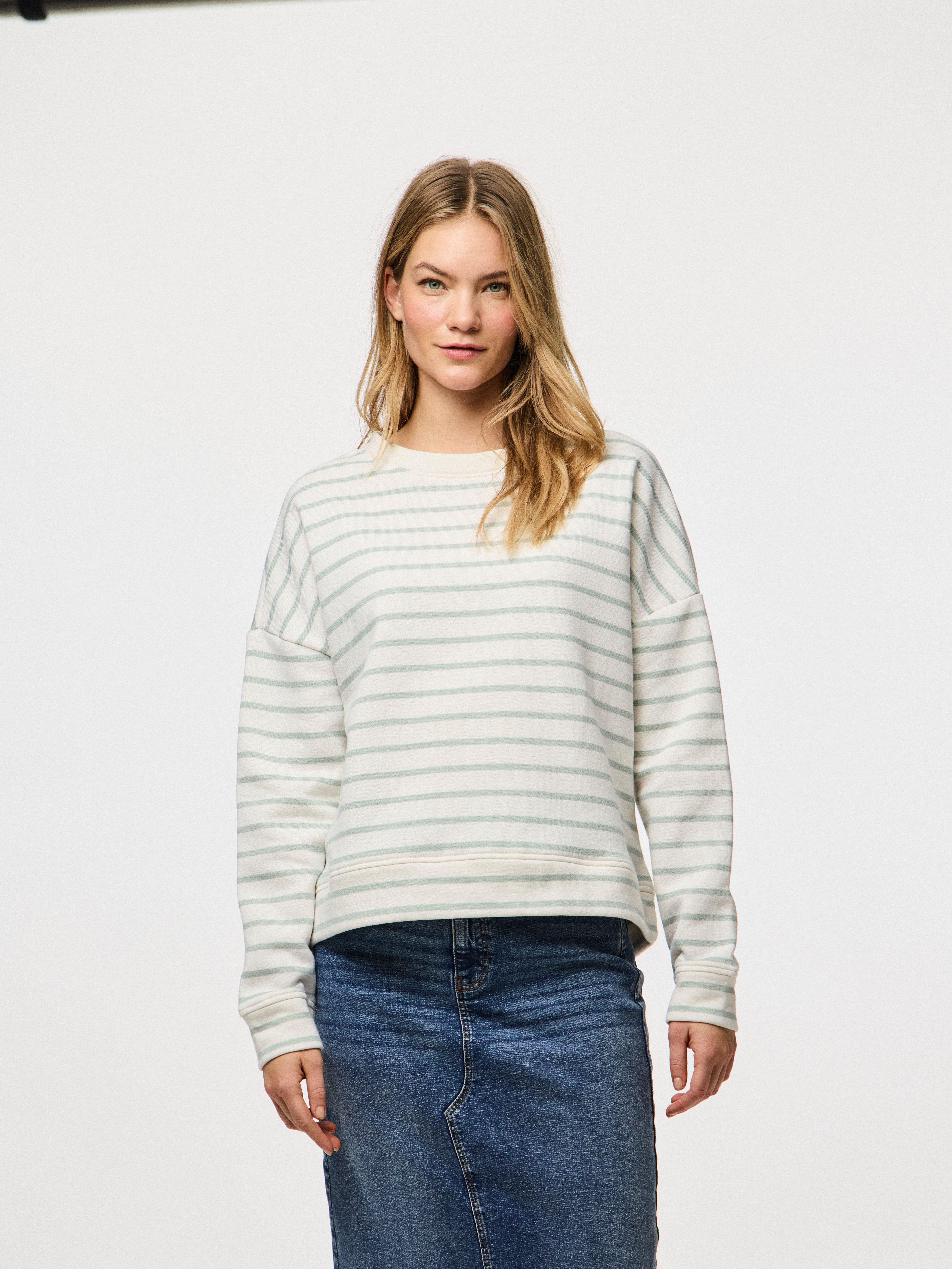 pieces Sweatshirt PCCHILLI LS SWEAT STRIPES NOOS BC