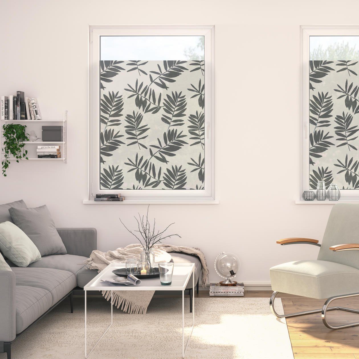 LICHTBLICK Raamfolie zelfklevend, bescherming tegen inkijk (1 stuk) raamdecoratie maat 100 cm x 180 cm zwart