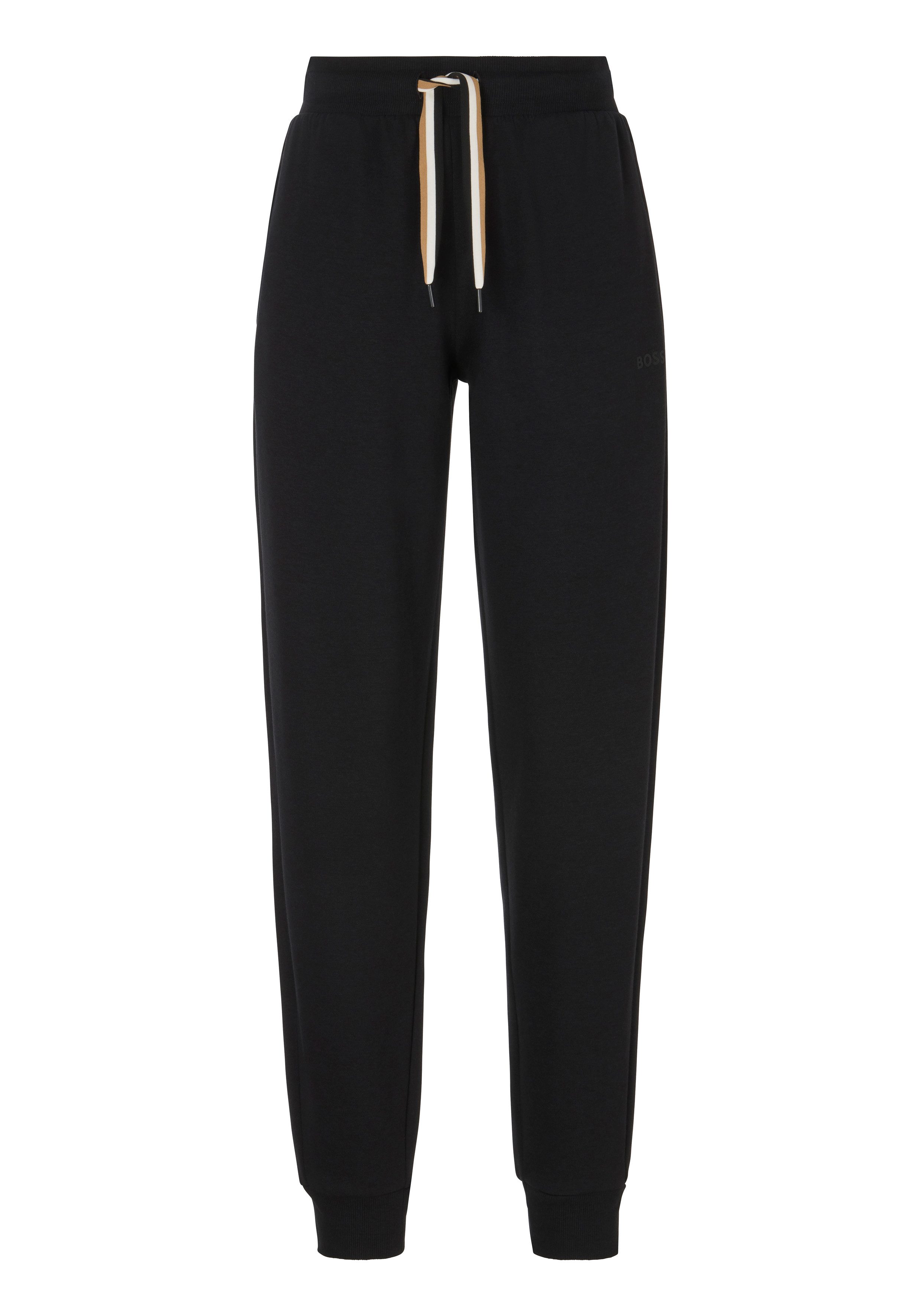 BOSS Relaxbroek CP Stripe_Pants Cuff met contrastkleurige koord dames broeken maat L zwart