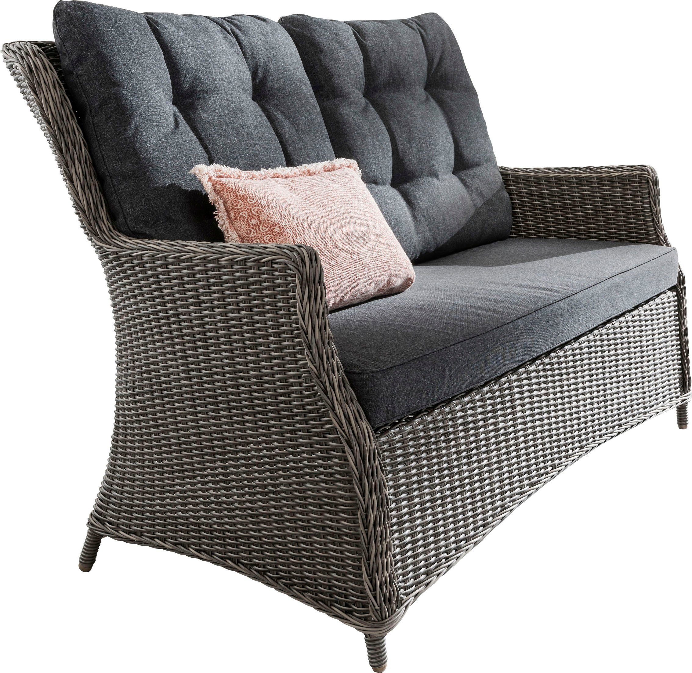 Destiny Loungebank Casa Aluminium, polyrattan, 2-zits bank, incl. kussens