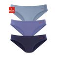 s.oliver red label beachwear bikinibroekje met logoprint opzij (3 stuks) blauw