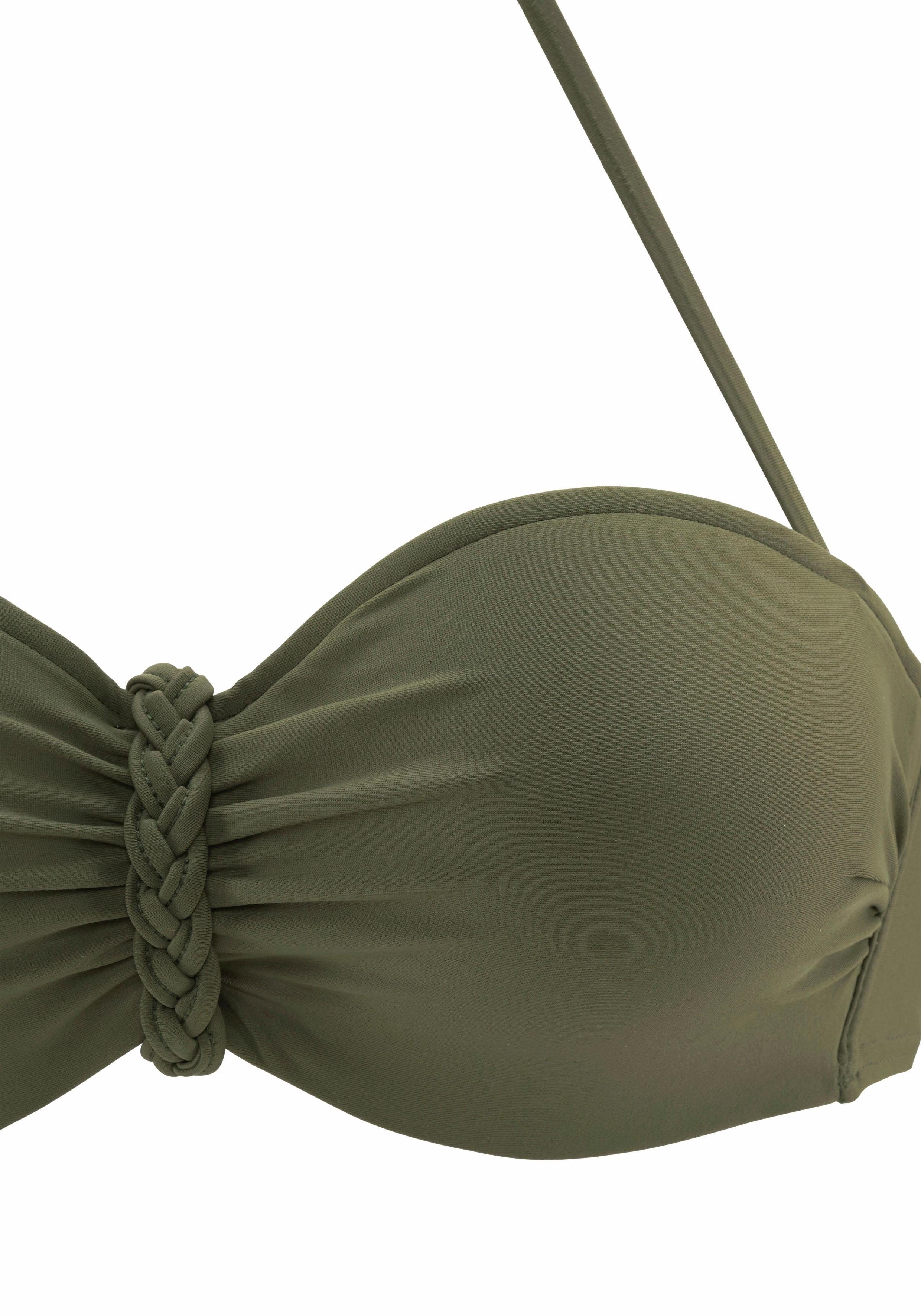 Buffalo Beugelbikini in bandeaumodel trendige look, met afneembare bandjes, met gevlochten details