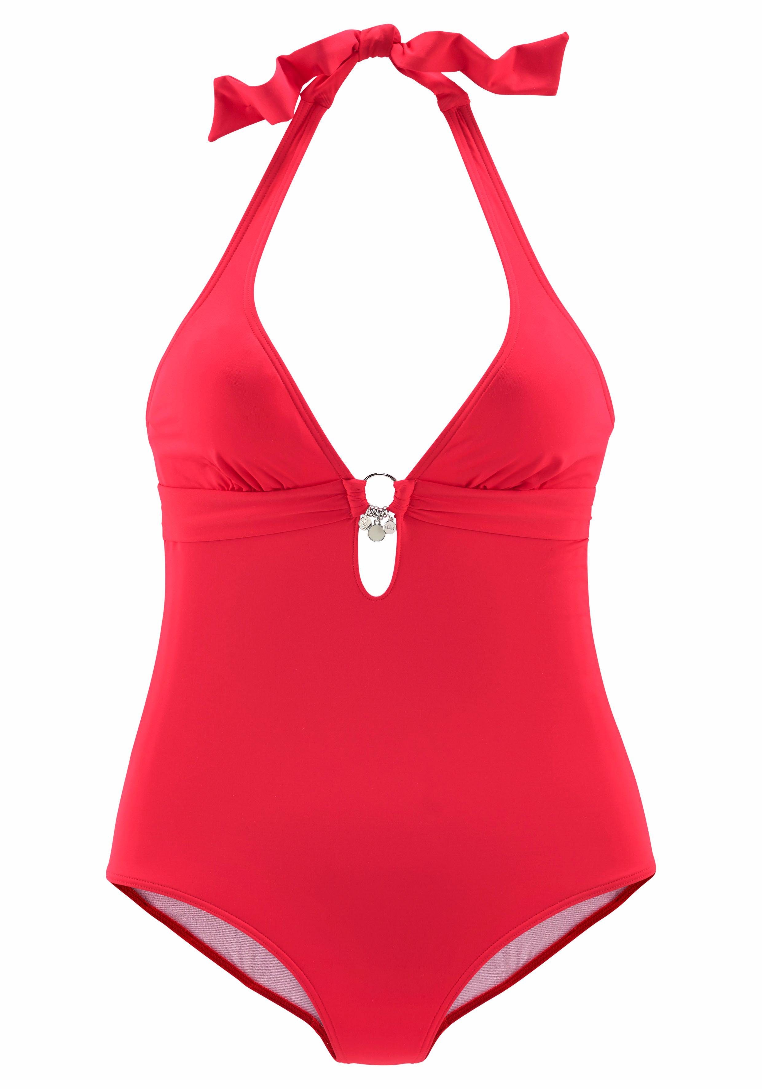 s.Oliver RED LABEL Beachwear Badpak TONIA verwijderbare cups, te strikken in de nek, te sluiten op de rug