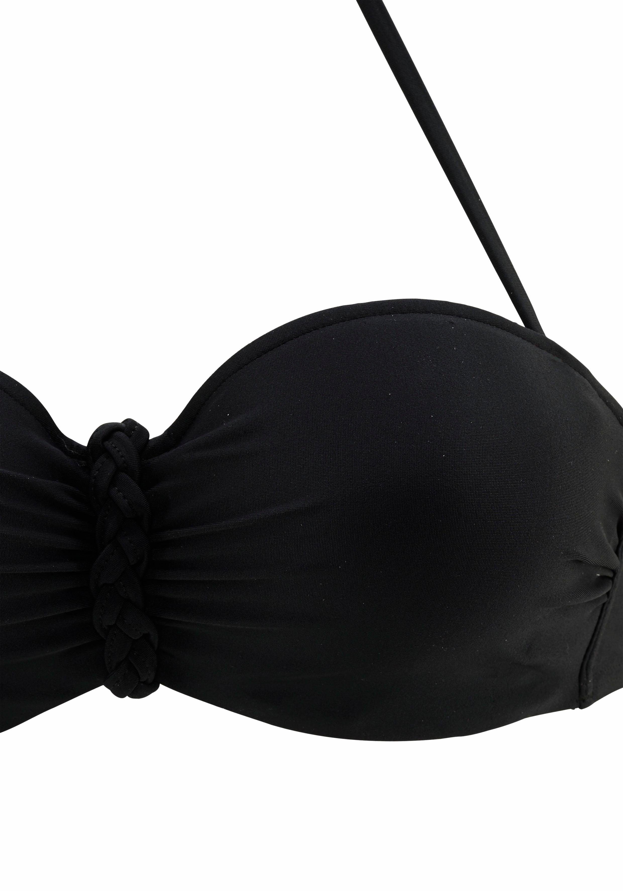 Buffalo Beugelbikini in bandeaumodel trendige look, met afneembare bandjes, met gevlochten details