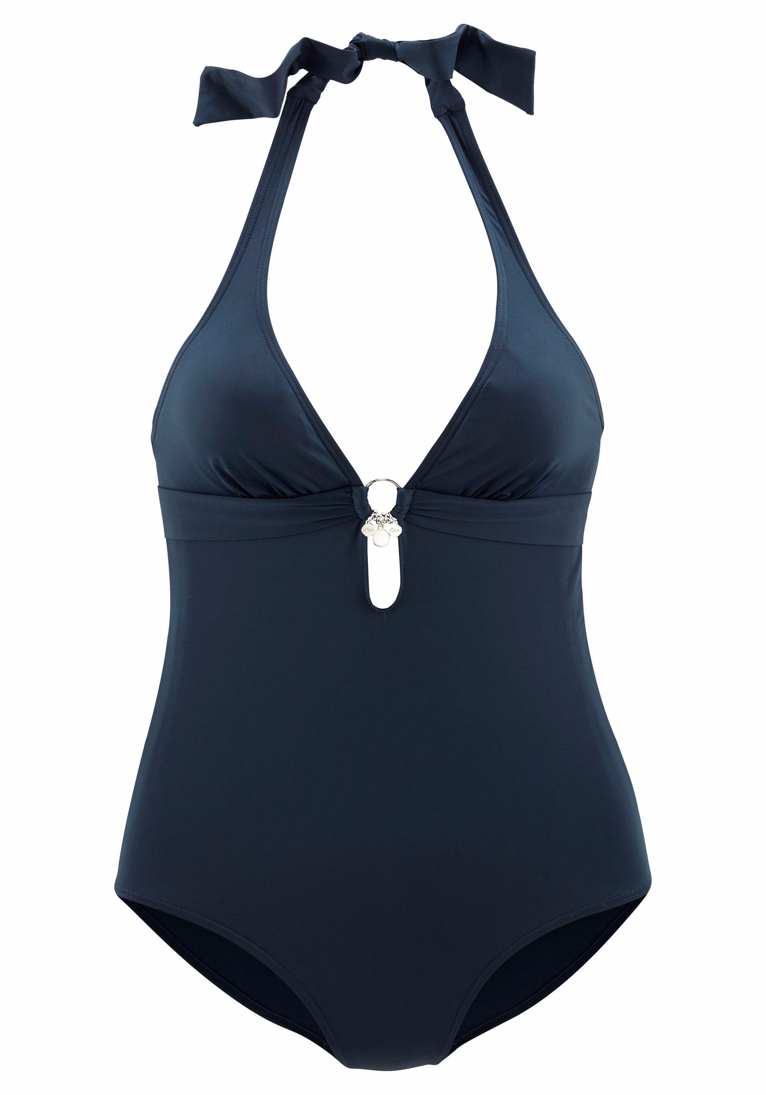 s.Oliver RED LABEL Beachwear Badpak TONIA verwijderbare cups, te strikken in de nek, te sluiten op de rug