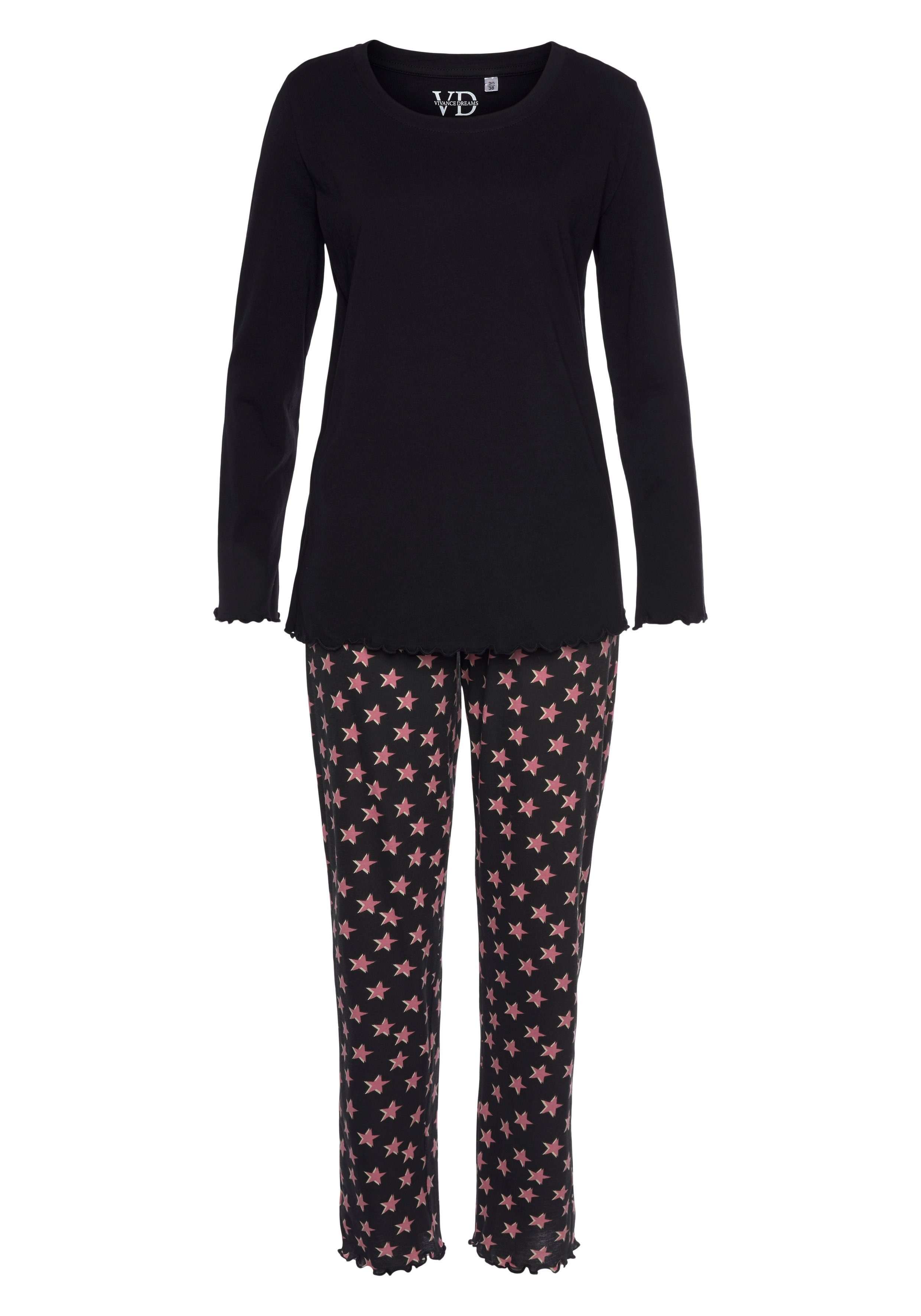 Vivance Dreams Pyjama met sterretjesprint (2-delig, 1 stuk)
