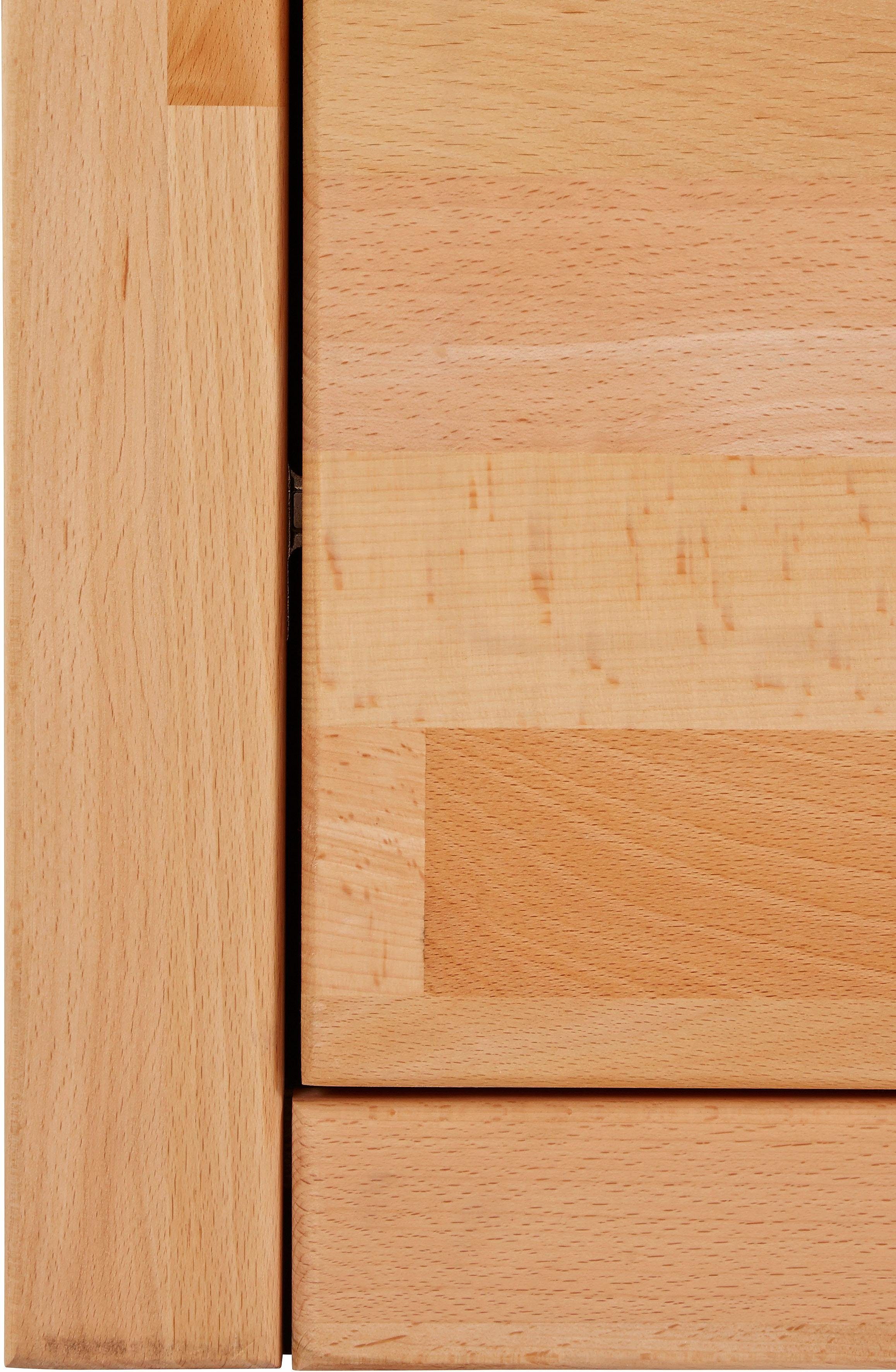 Home affaire Wandmeubel Ribe,Fronten Massivholz,Korpus Holzwekstoff,viel Stauraum gedeeltelijk massief hout (set, 5-delig)