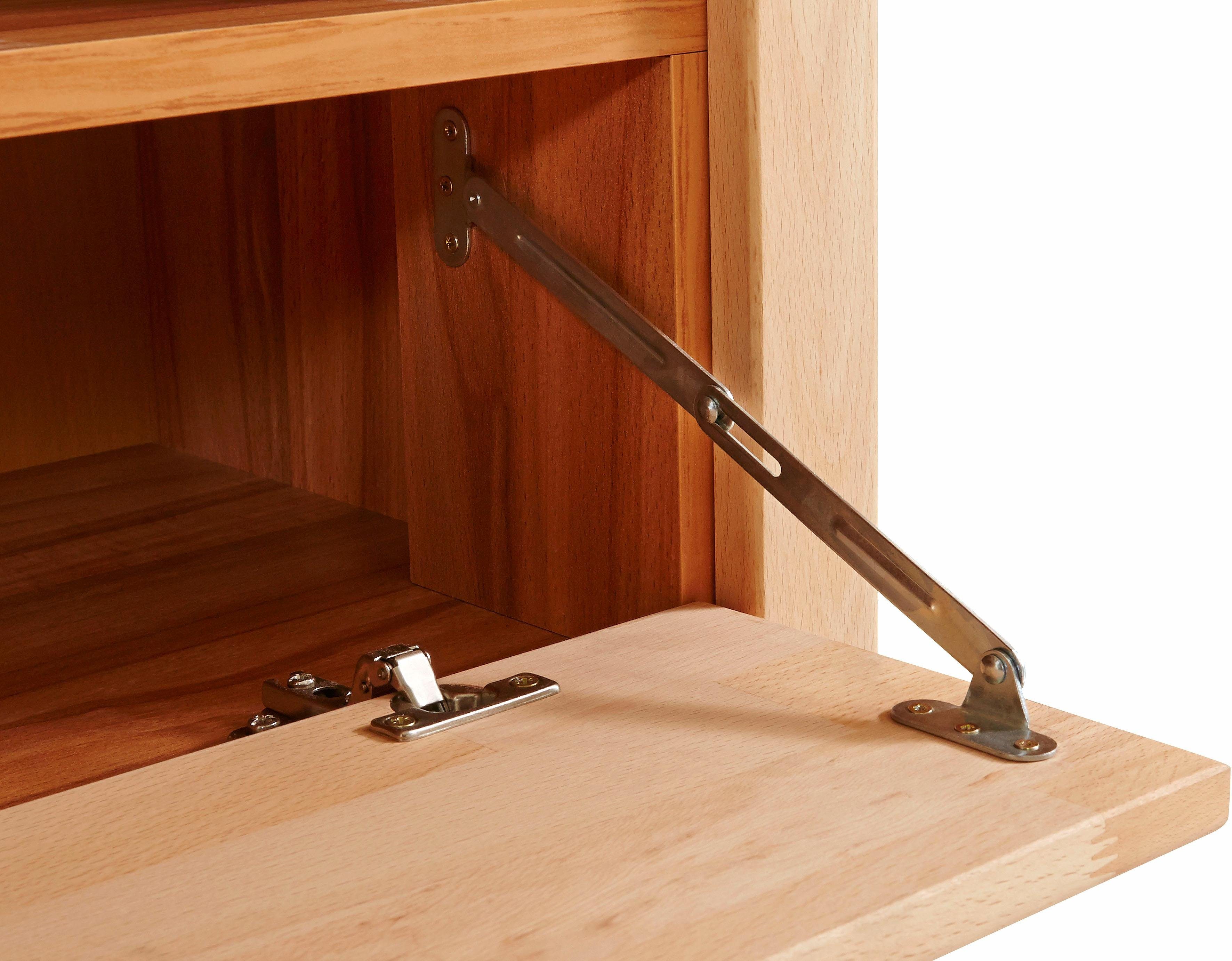 Home affaire Wandmeubel Ribe,Fronten Massivholz,Korpus Holzwekstoff,viel Stauraum gedeeltelijk massief hout (set, 5-delig)